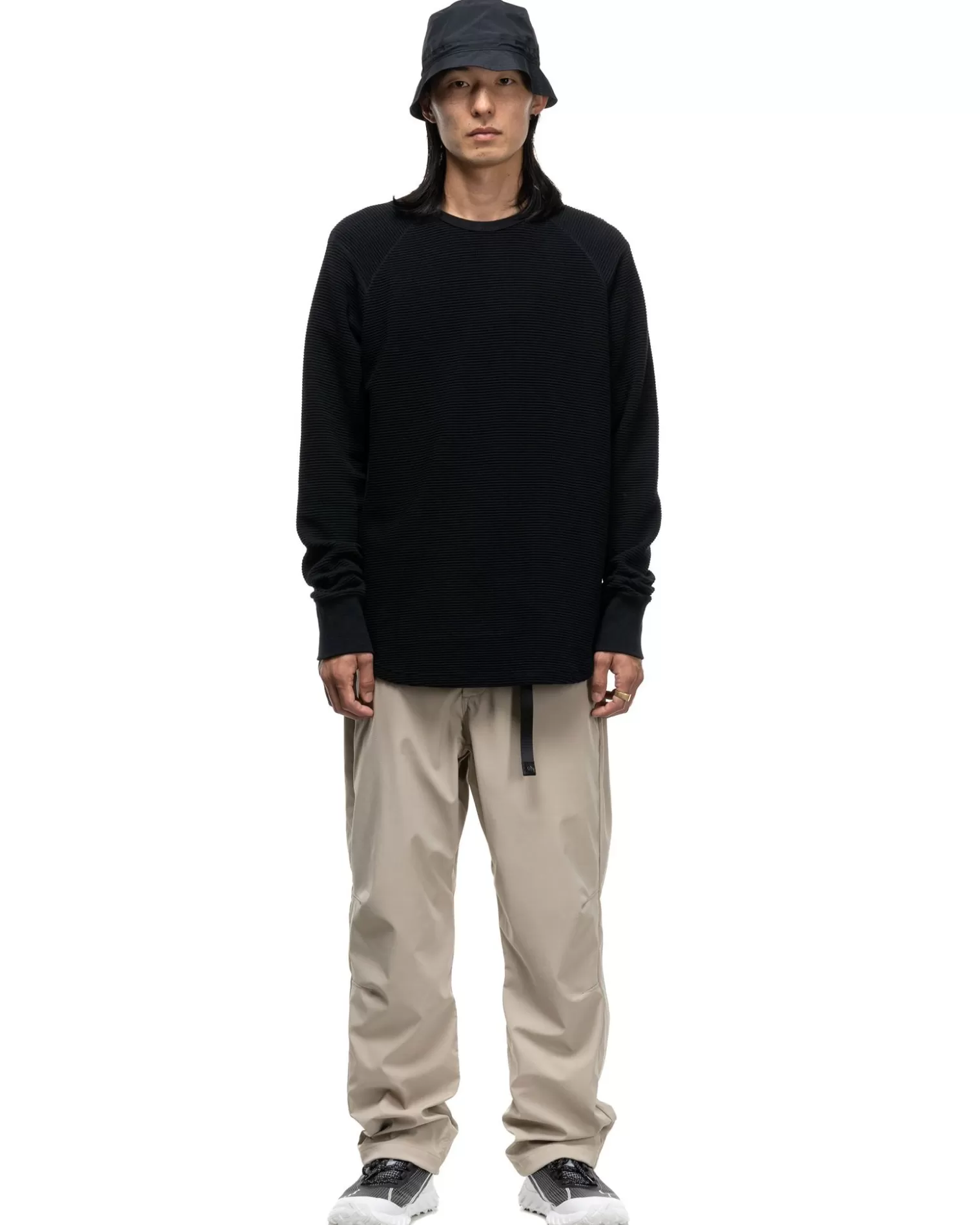 HAVEN Base Crewneck-Flatback Thermal Cotton Black Online