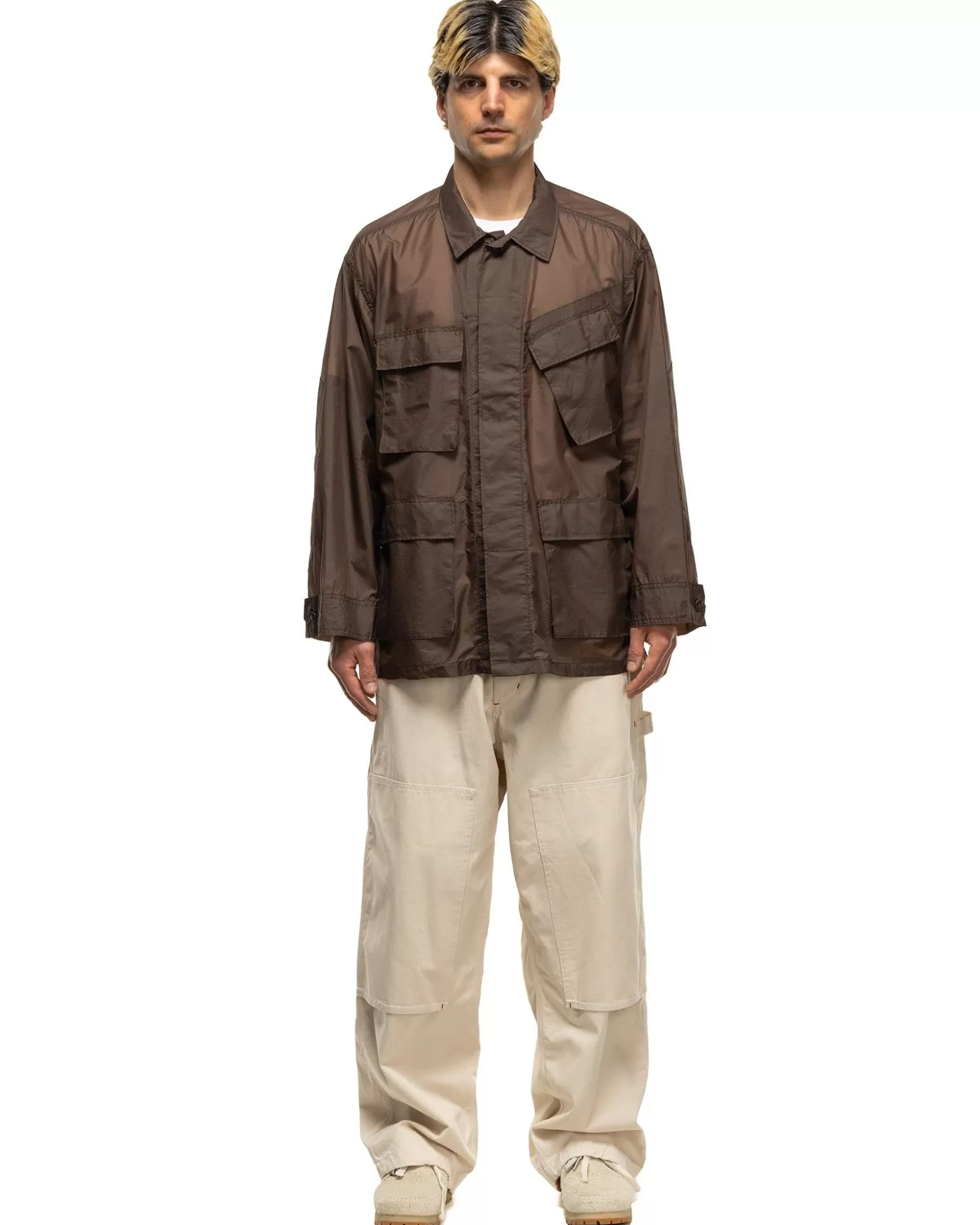 Engineered Garments Bdu Jacket Nylon Micro Ripstop Dk Brown Clearance