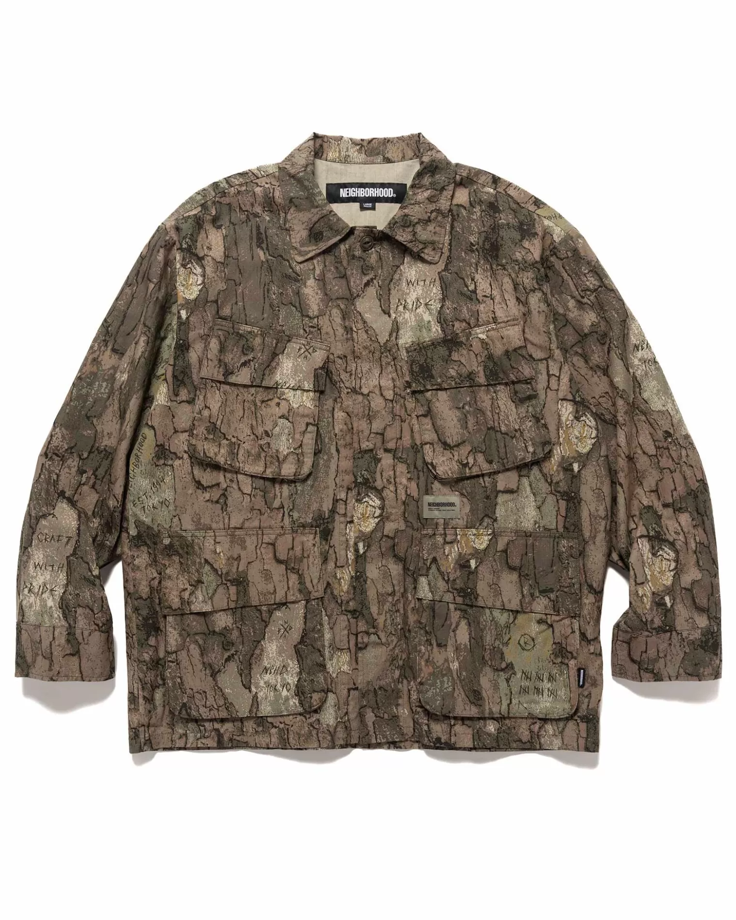 Neighborhood Camouflage Fatigue Jacket Camouflage Cheap