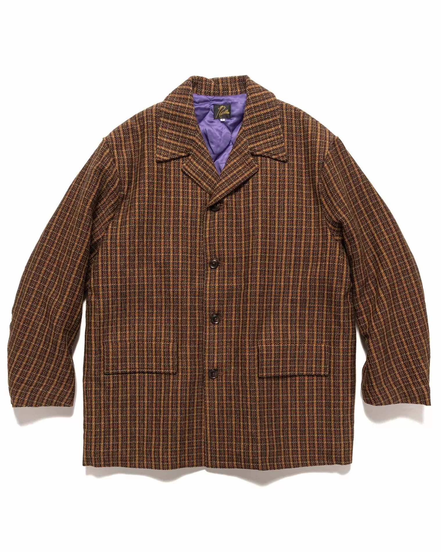 Needles Car Coat-Ac/W Mall Tweed Black Discount