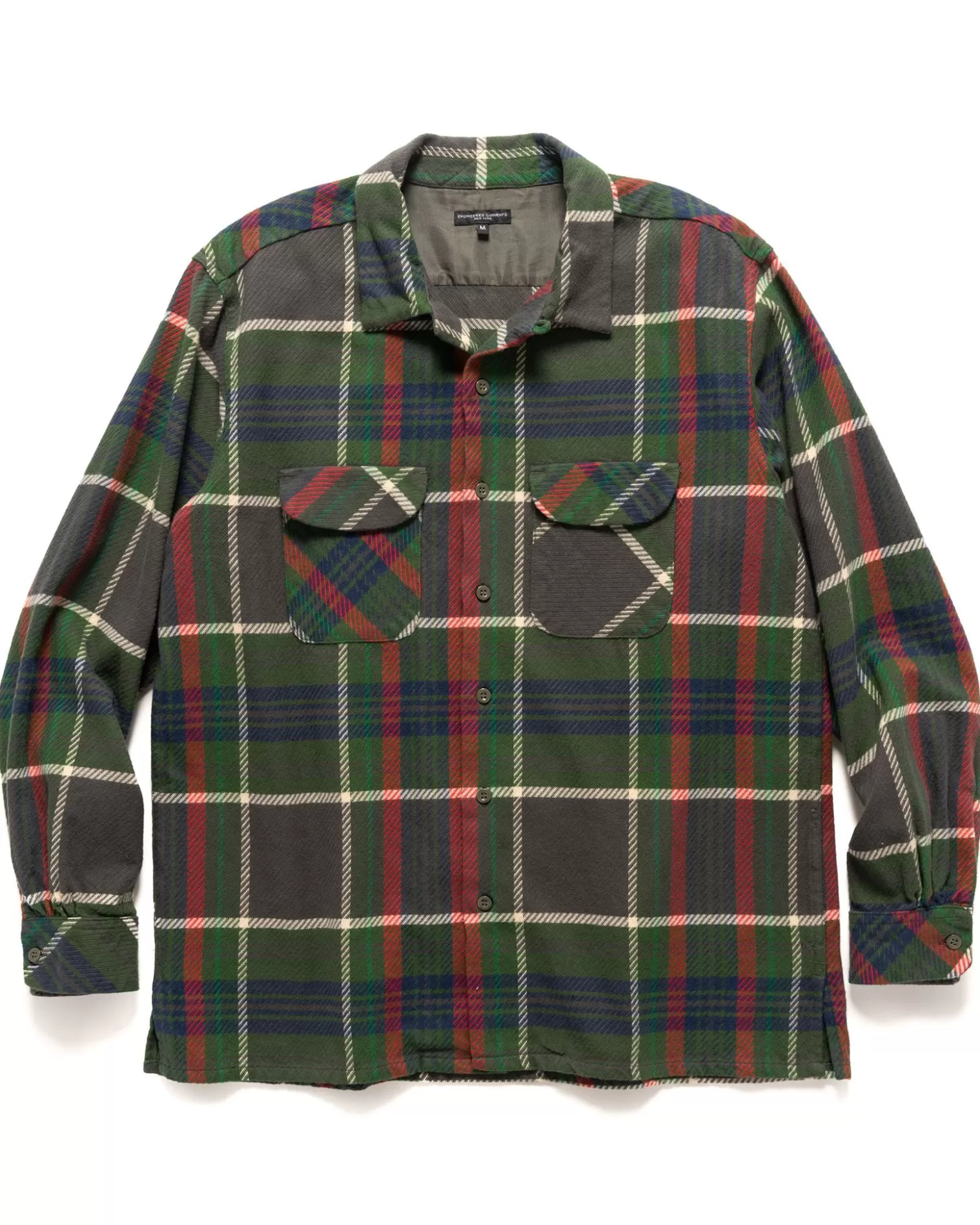 Engineered Garments Classic Shirt Cotton Heavy Twill Plaid Olive Store