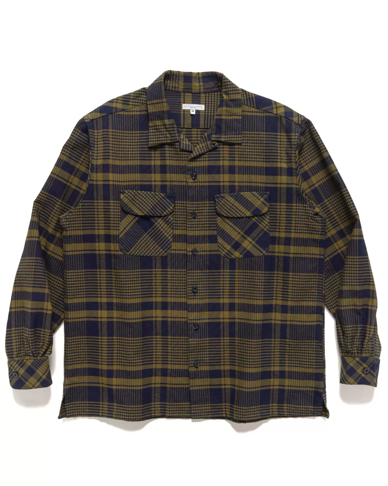 Engineered Garments Classic Shirt Cotton Plaid Navy/Olive Cheap