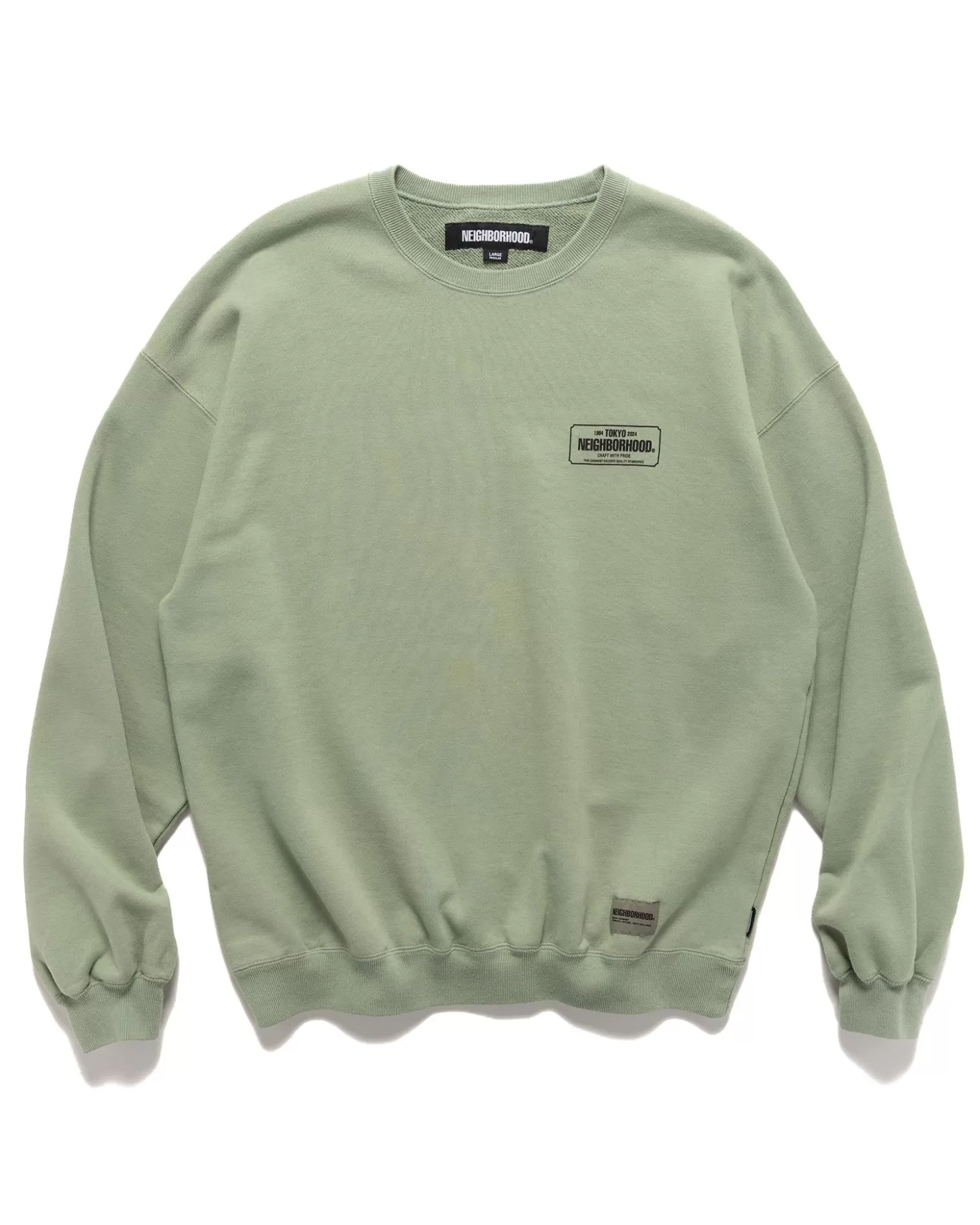 Neighborhood Classic Sweat Shirt Ls Sage Green Clearance