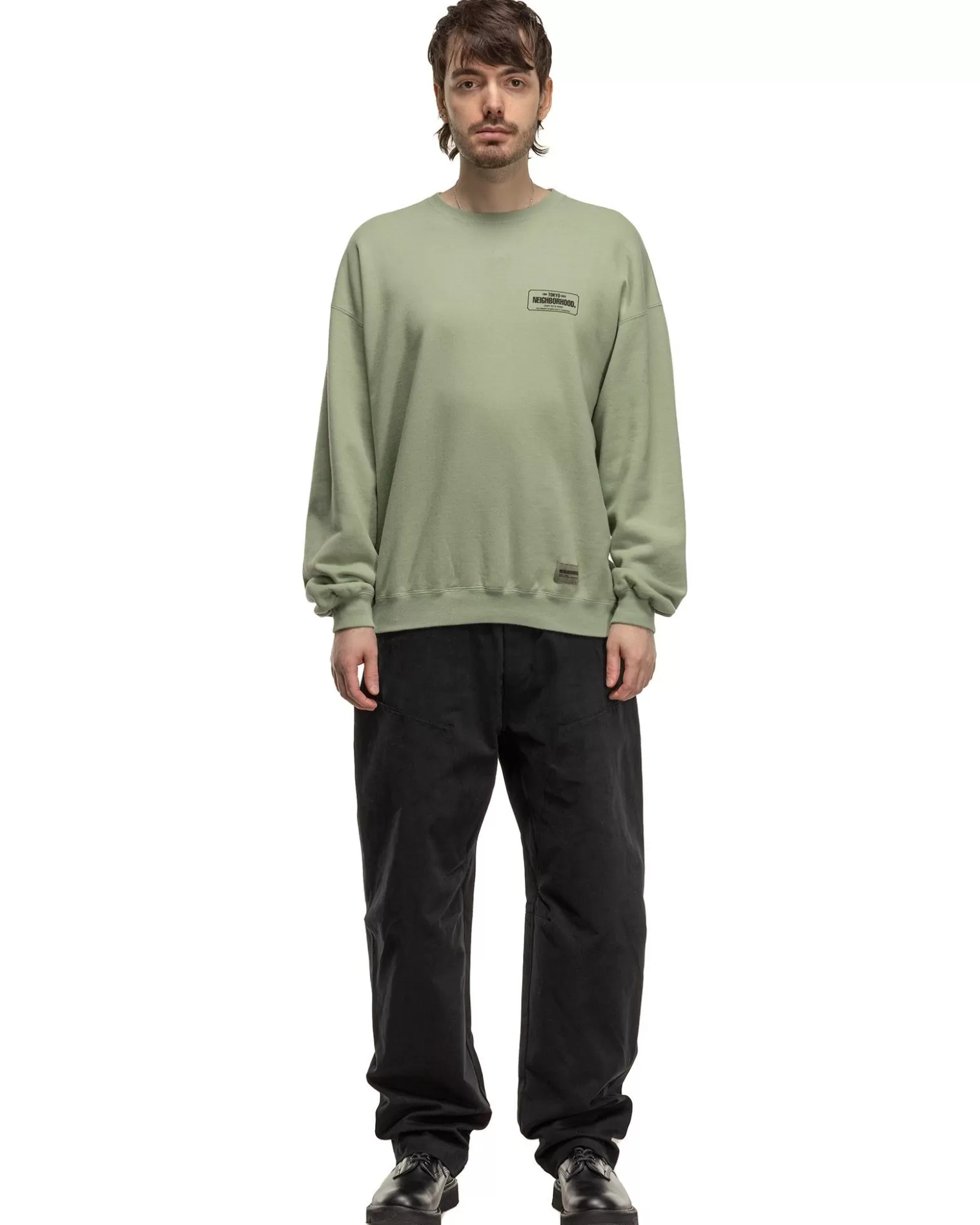 Neighborhood Classic Sweat Shirt Ls Sage Green Clearance