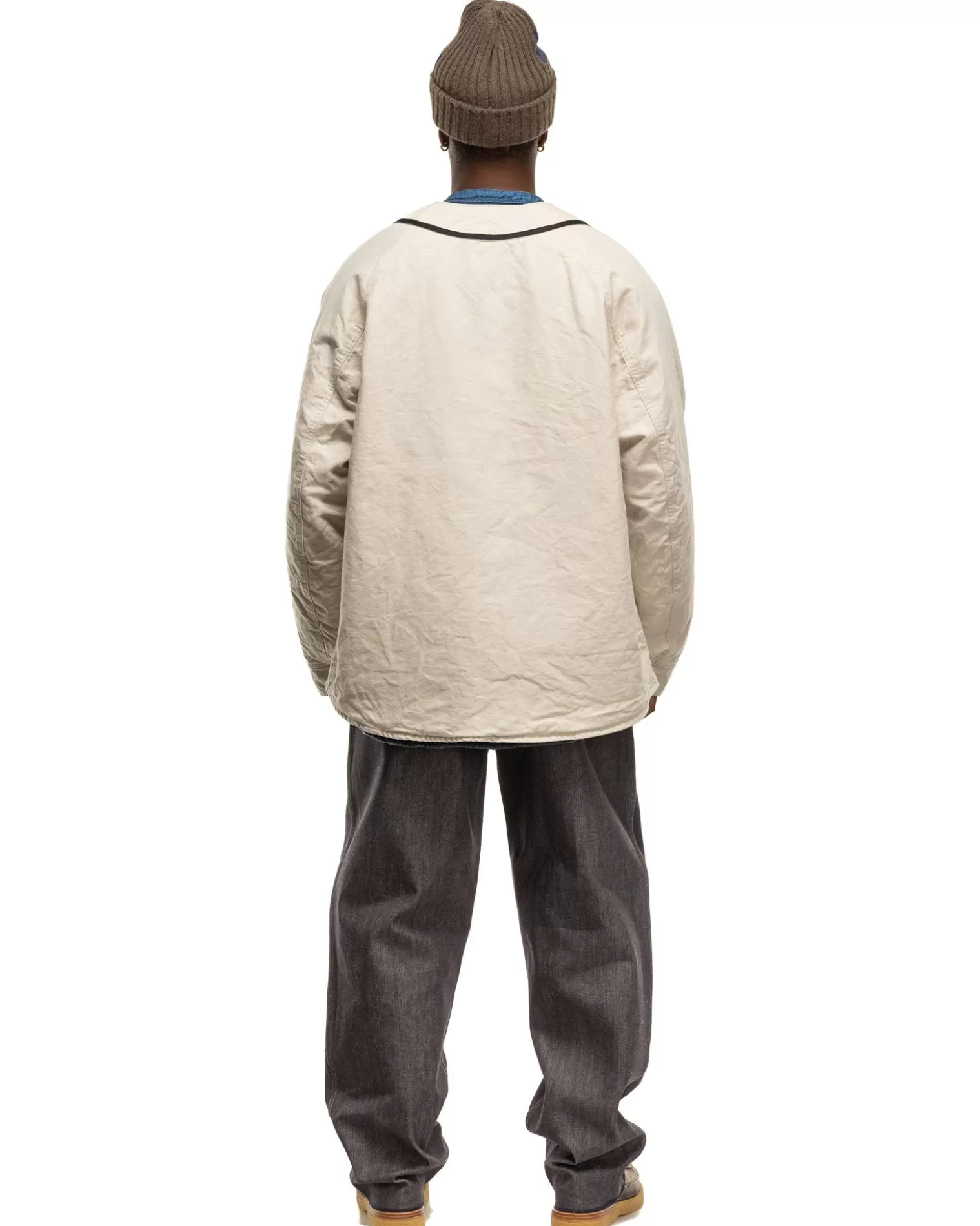 KAPITAL Cotton Linen Canvas X Lining Great Kountry Night Game Baseball Shirt Ecru Fashion