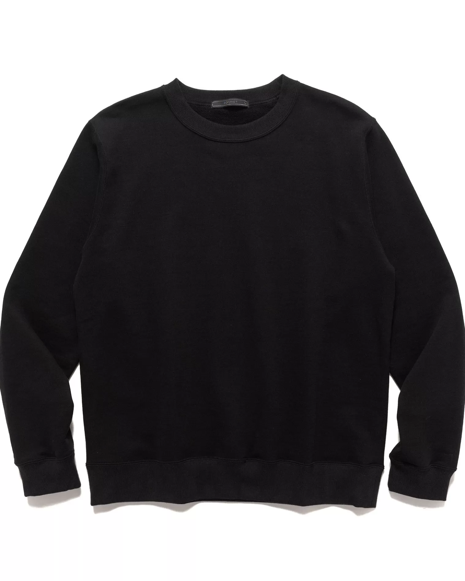 Sophnet. Cotton Silk French Terry Crewneck Sweat Black Fashion