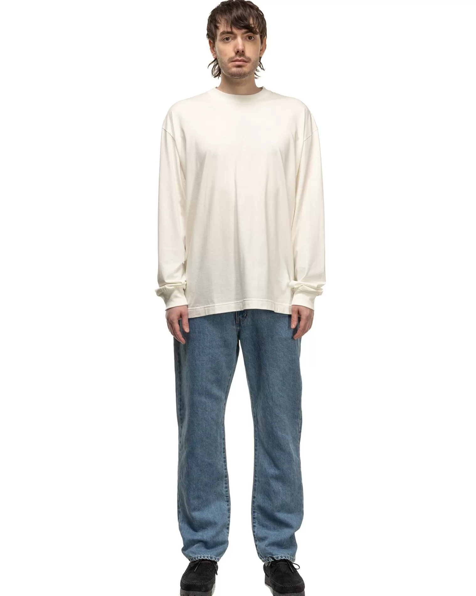 Sophnet. Cotton Silk L/S Baggy Tee White Best Sale