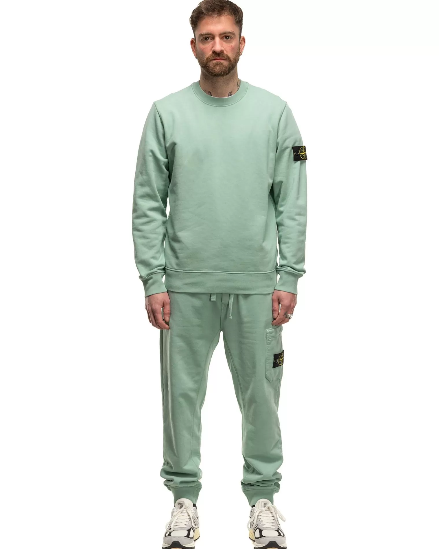 Stone Island Crewneck Sweatshirt #02 Light Green Discount