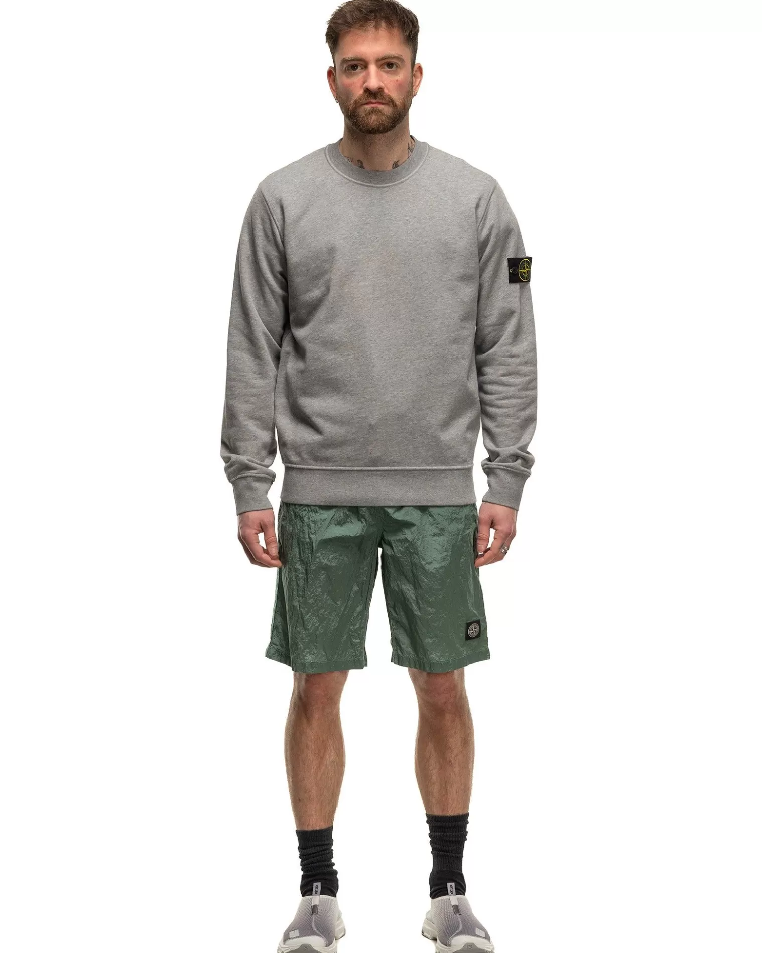 Stone Island Crewneck Sweatshirt #02 Melange Grey Sale