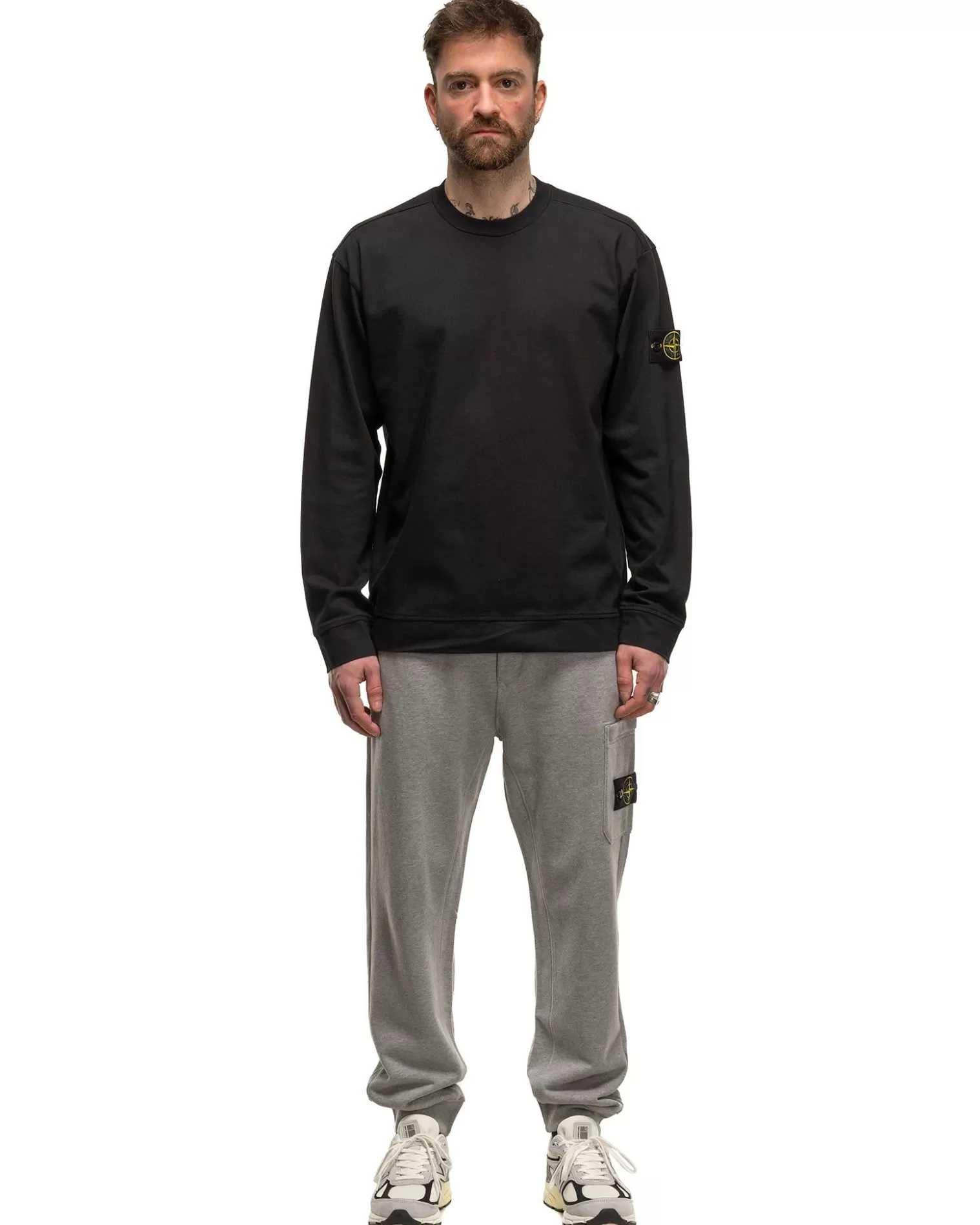 Stone Island Crewneck Sweatshirt Black #01 Best Sale