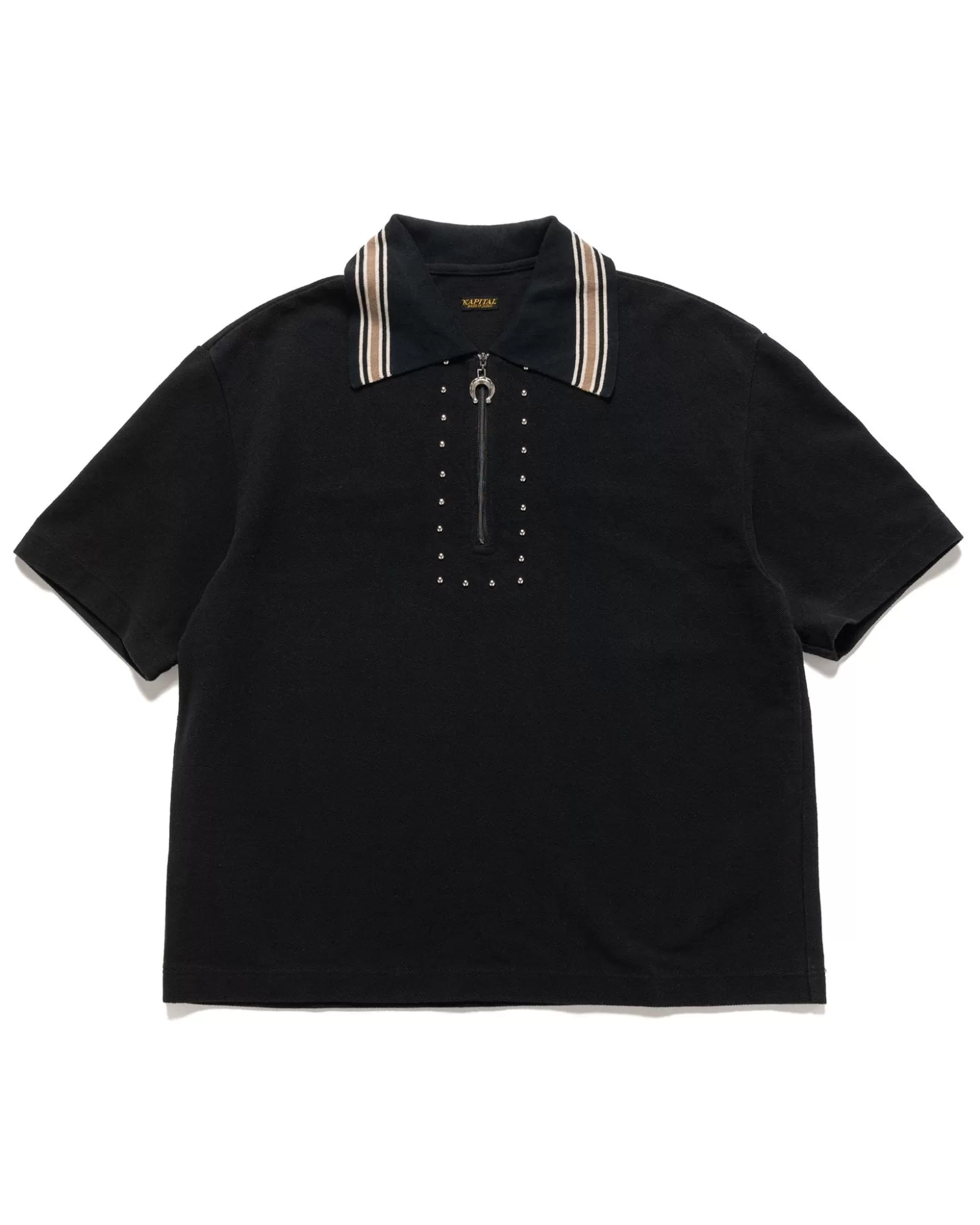 KAPITAL Densed Piquet Wrangle Collar Zip-Up Pueblo Polo Best Sale