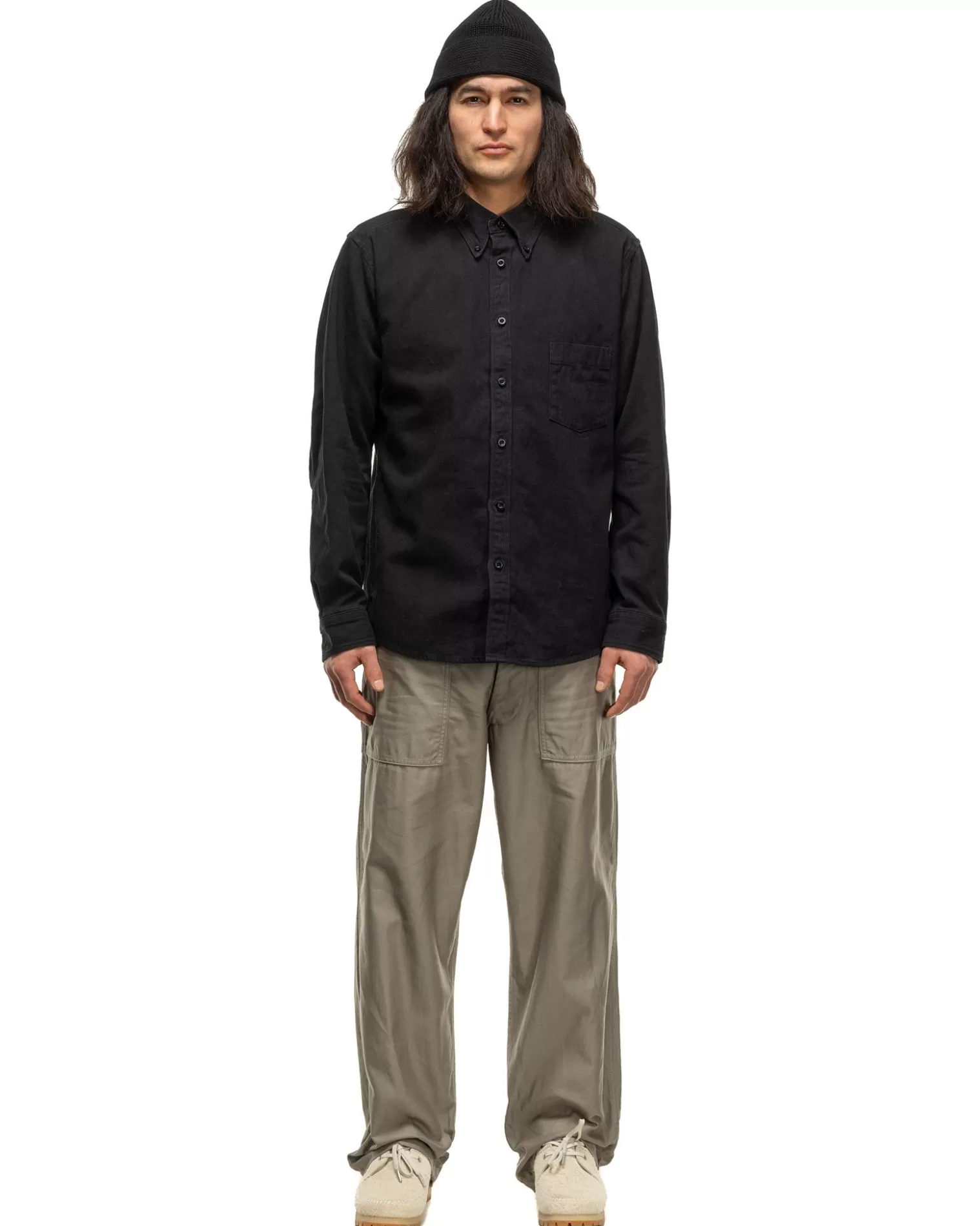 nonnative Dweller L/S B.D. Shirt C/L Oxford Black Cheap