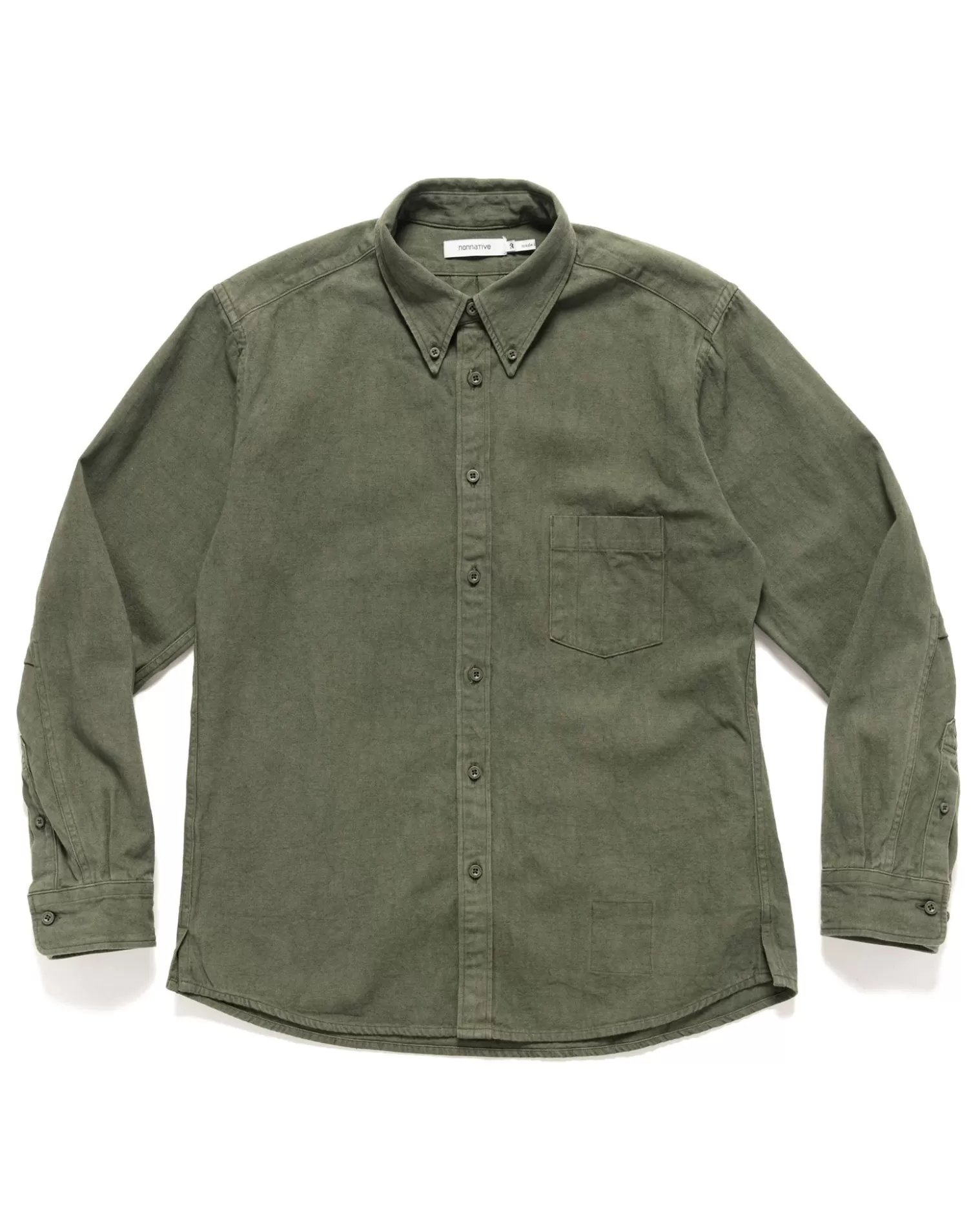 nonnative Dweller L/S B.D. Shirt C/L Oxford Olive Shop