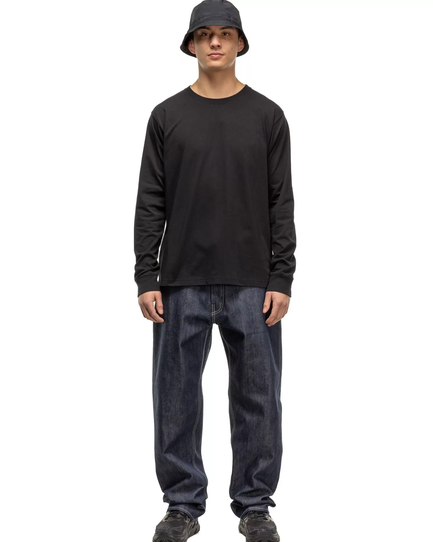 HAVEN Excel Relaxed Fit T-Shirt L/S-Siro Cotton Jersey Black Best