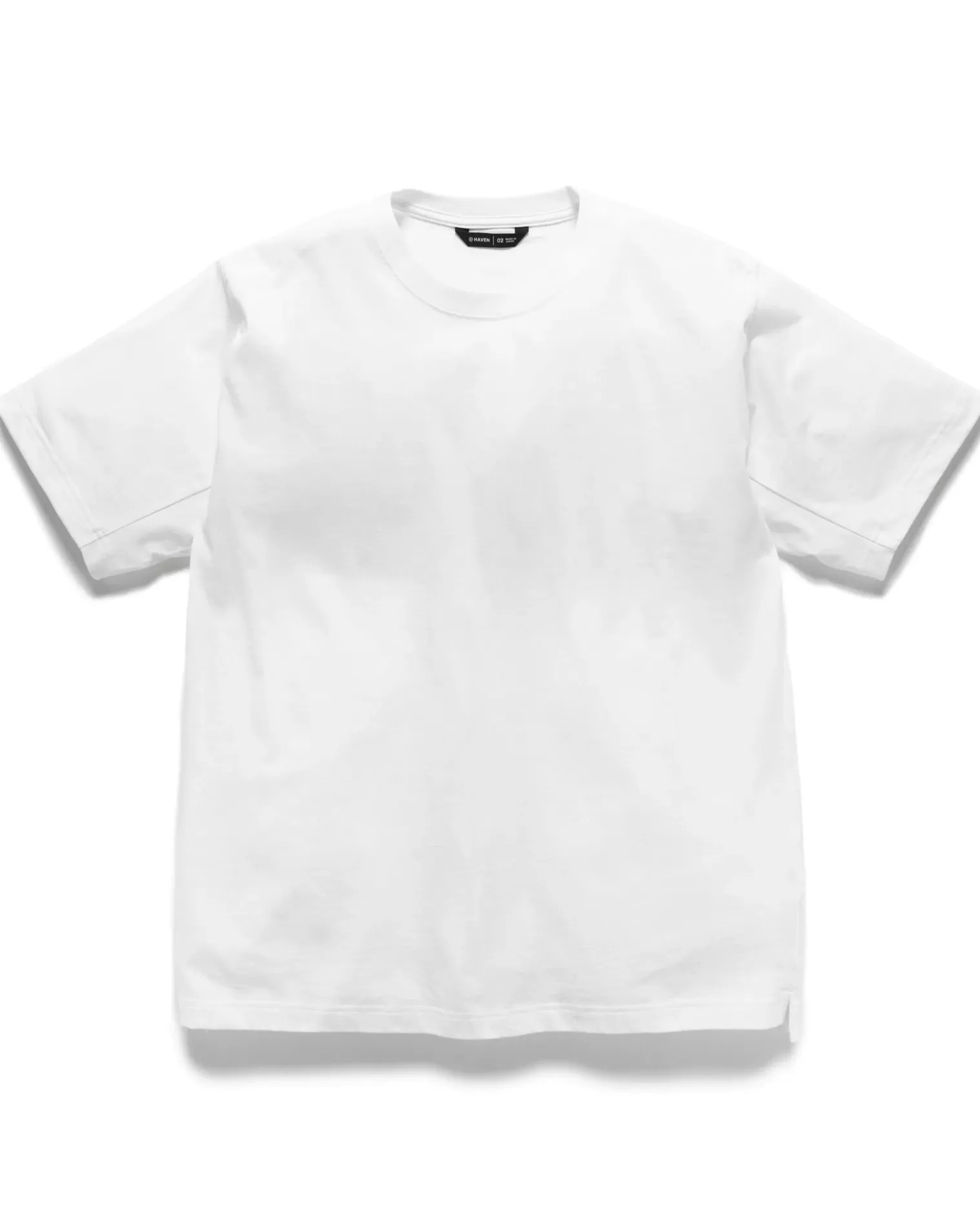 HAVEN Excel Relaxed Fit T-Shirt S/S-Siro Cotton Jersey White Flash Sale