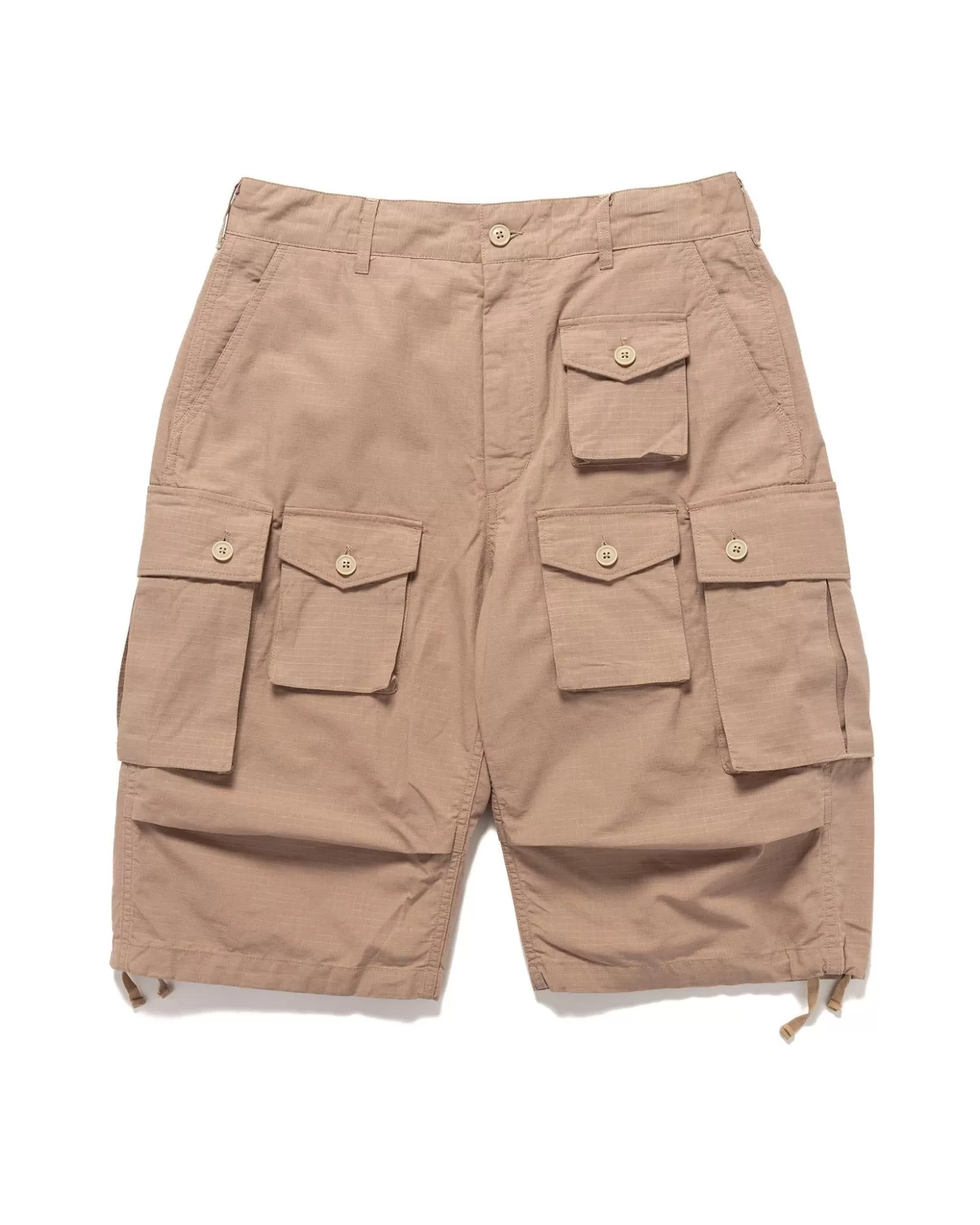 Engineered Garments Fa Short Cotton Ripstop Khaki New