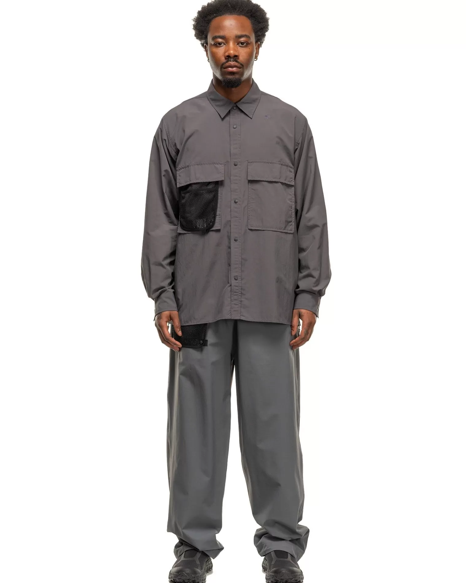 Goldwin Field Venti Nylon Shirt Deep Charcoal Fashion