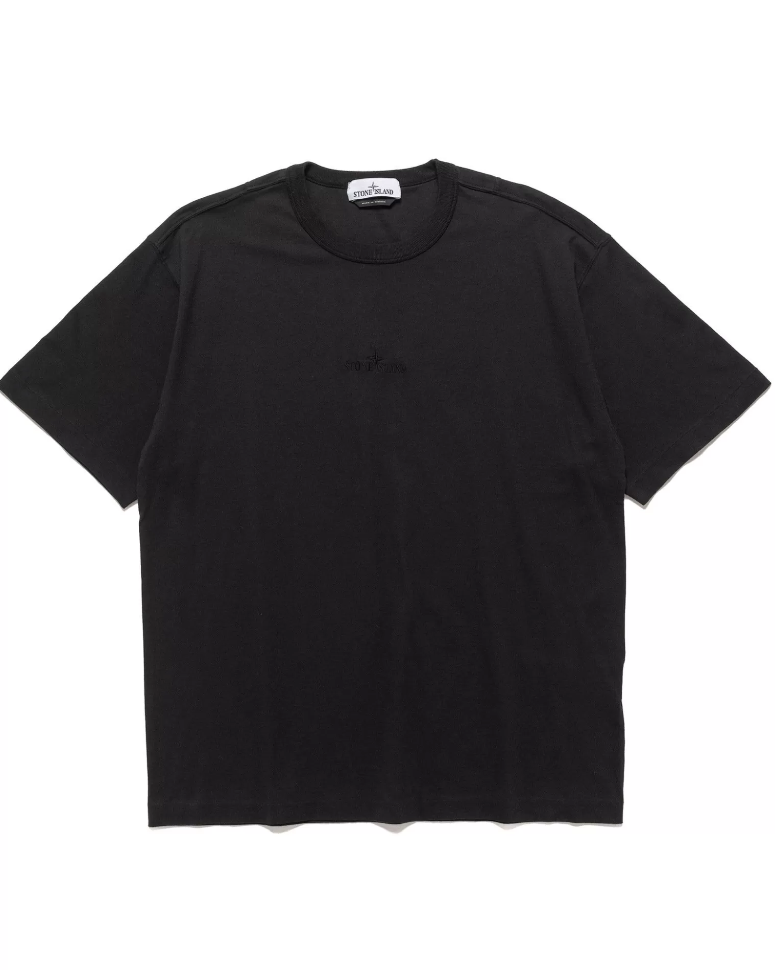 Stone Island Fissato' Treatment Short Sleeve T-Shirt Black Shop