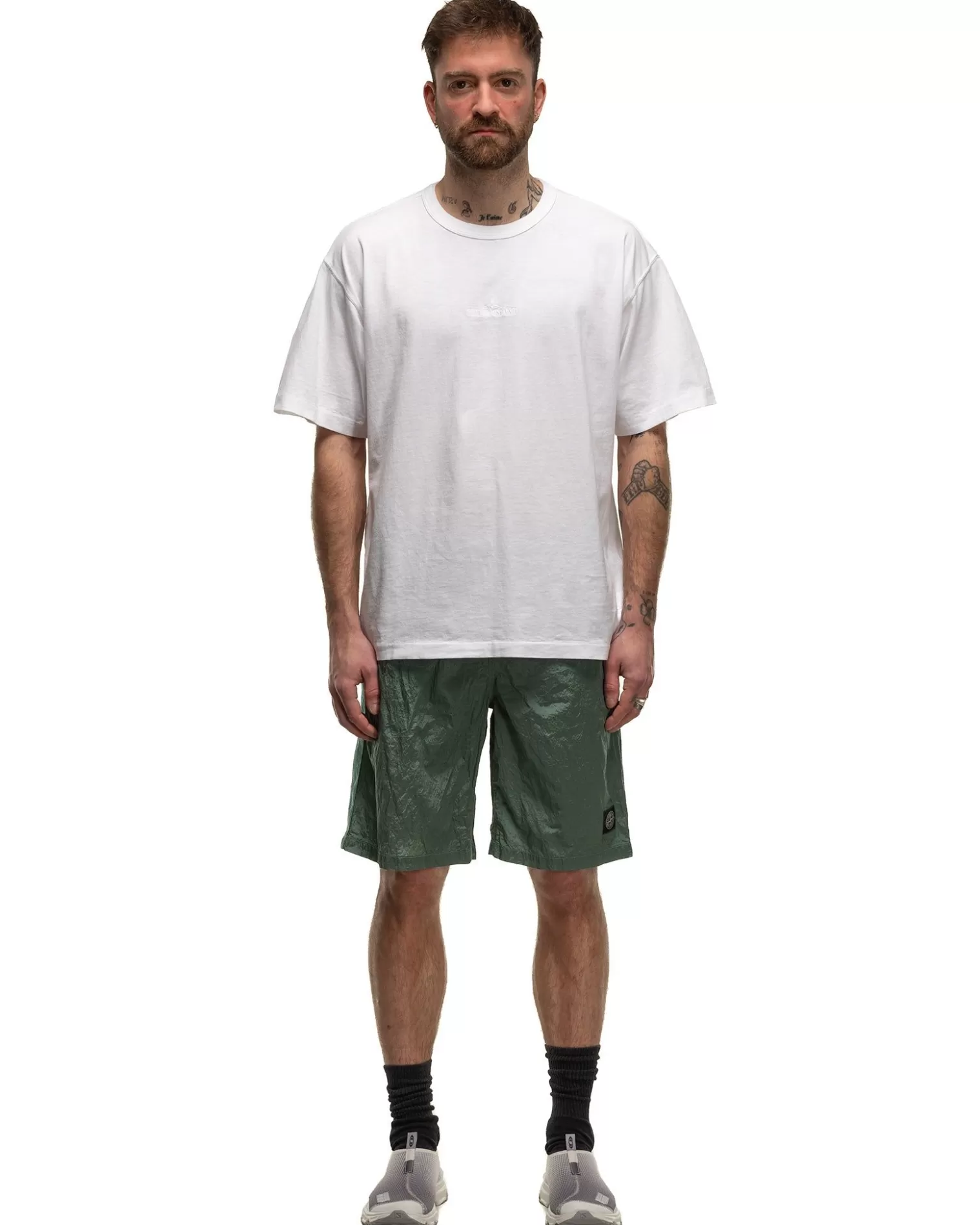 Stone Island Fissato' Treatment Short Sleeve T-Shirt White Fashion