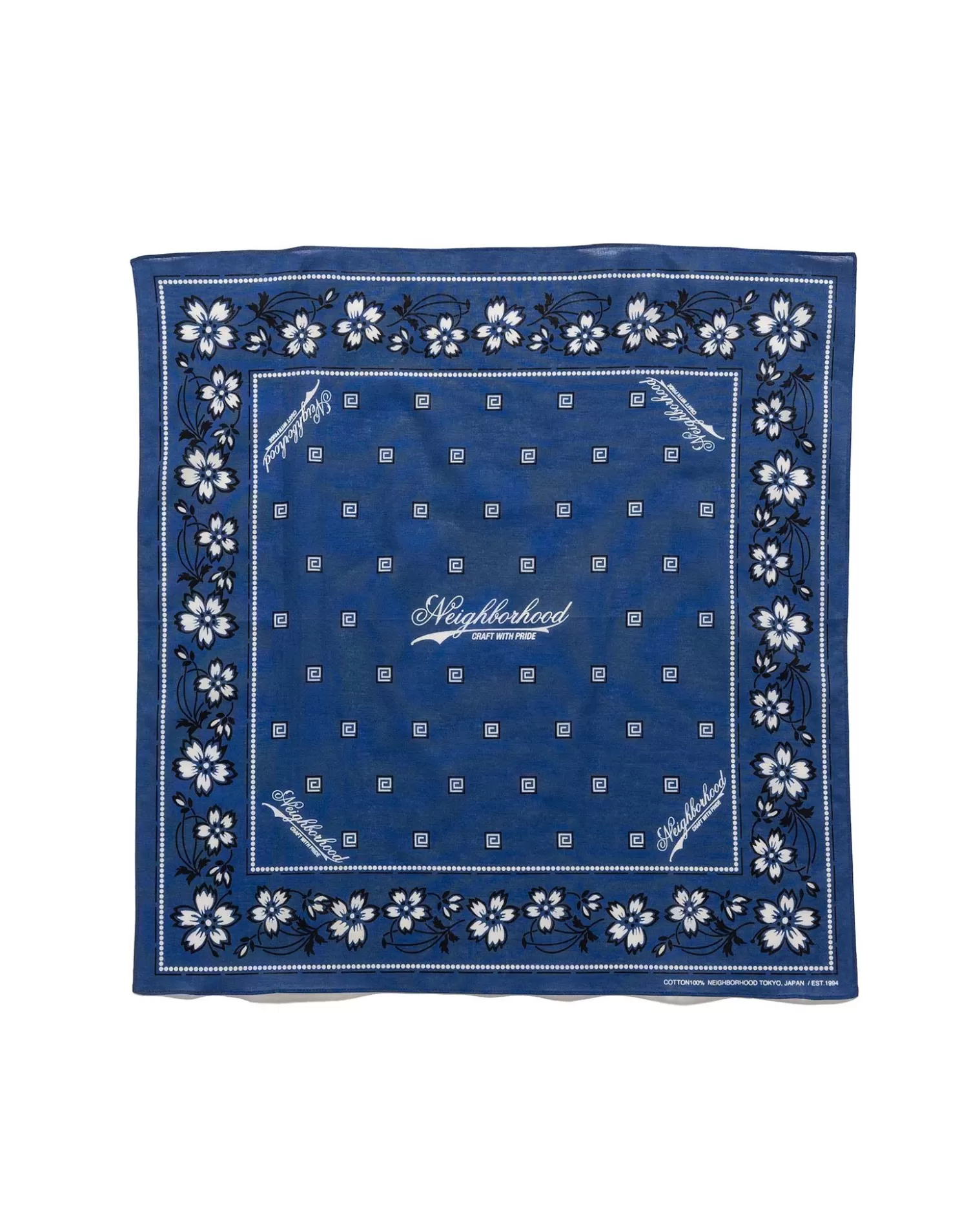 Neighborhood Flower Bandana Navy Hot