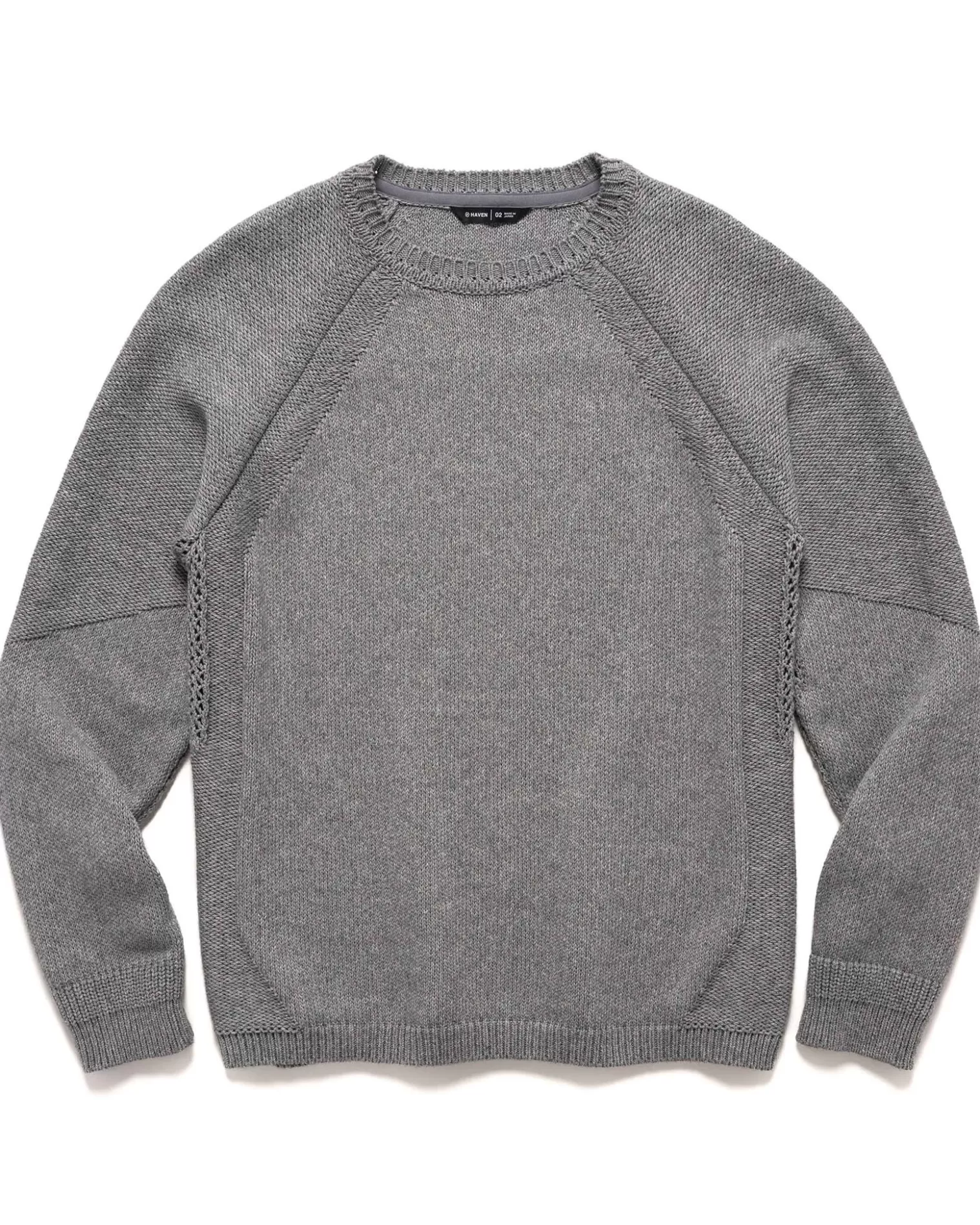 HAVEN Harbour Sweater-Cotton Cashmere Knit Heather Grey Fashion