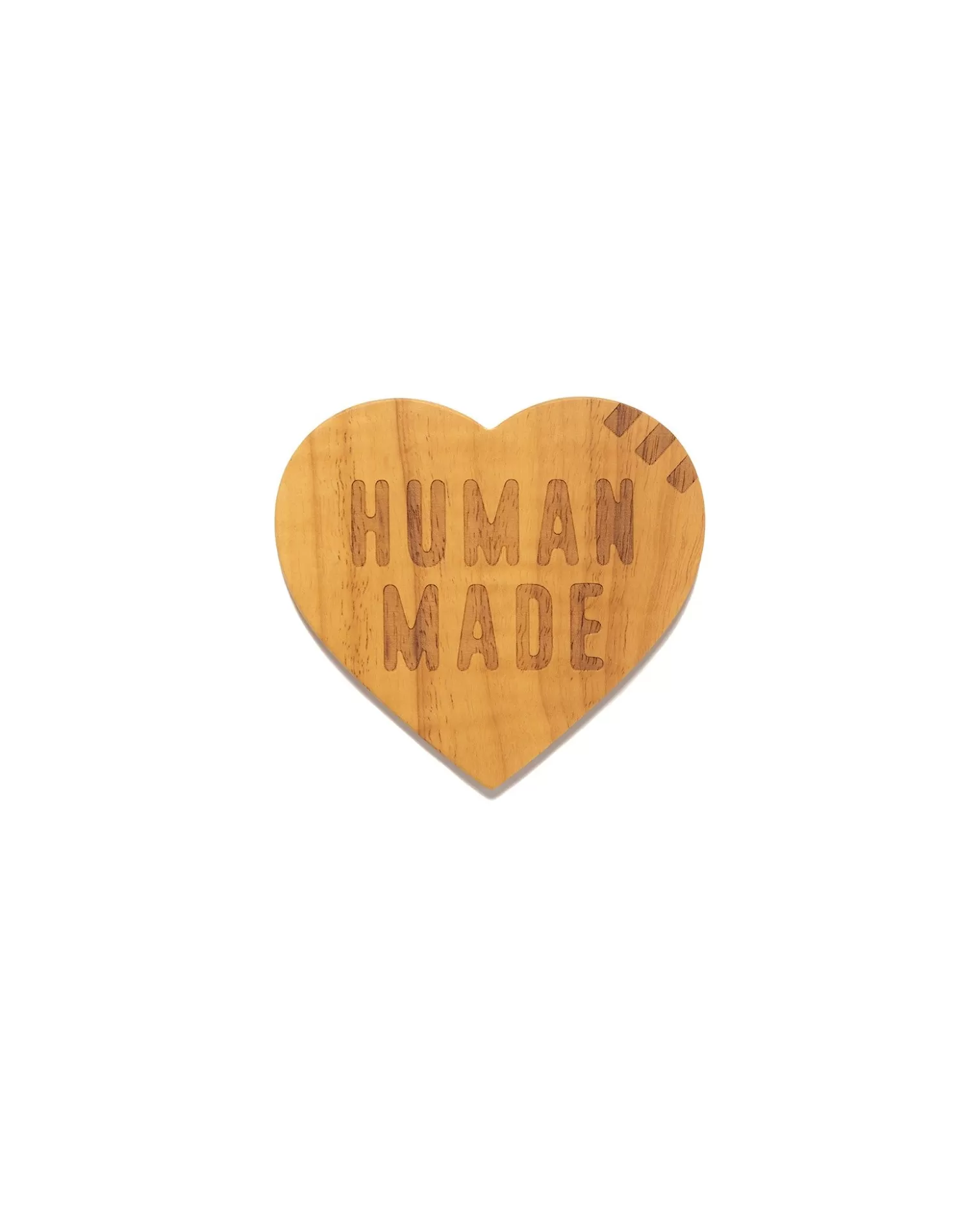 Human Made Heart Wood Coaster Set 2P Beige Shop