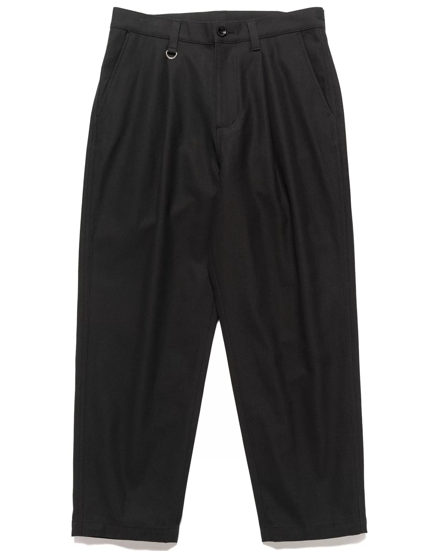 Sophnet. High Twisted Washer Cotton Serge Wide Tapered Pants Black Online