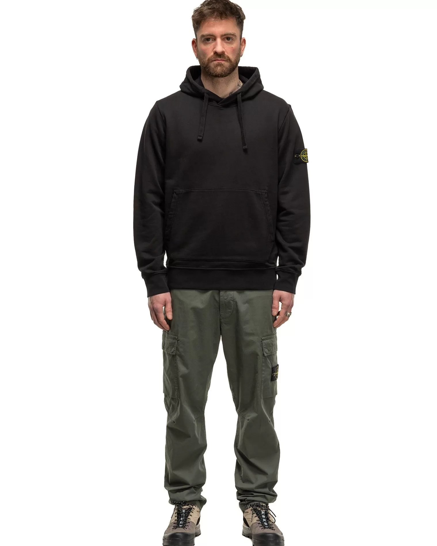 Stone Island Hood Sweatshirt Black Outlet