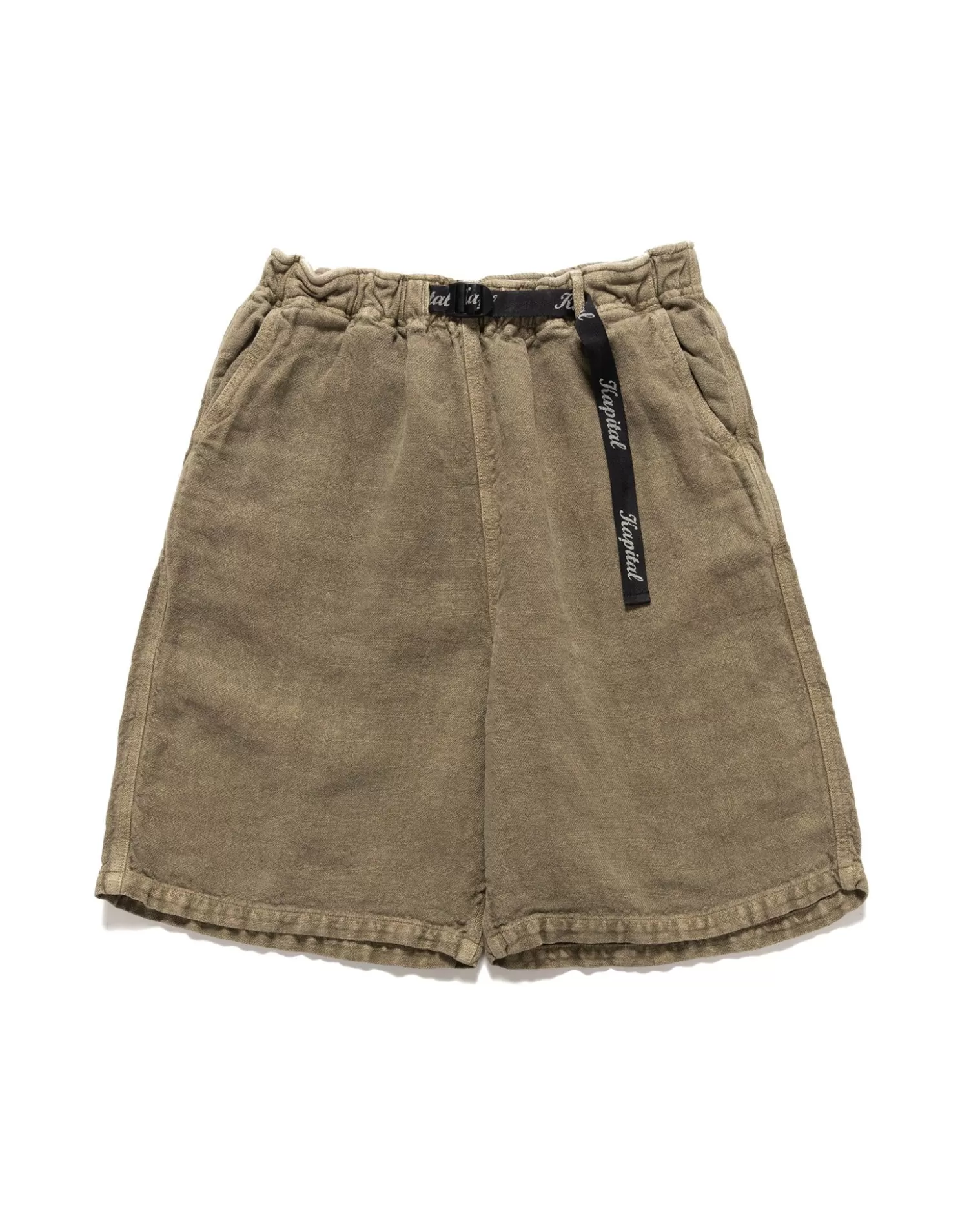 KAPITAL Linen Heavy Canvas Easy Shorts Grey Sale