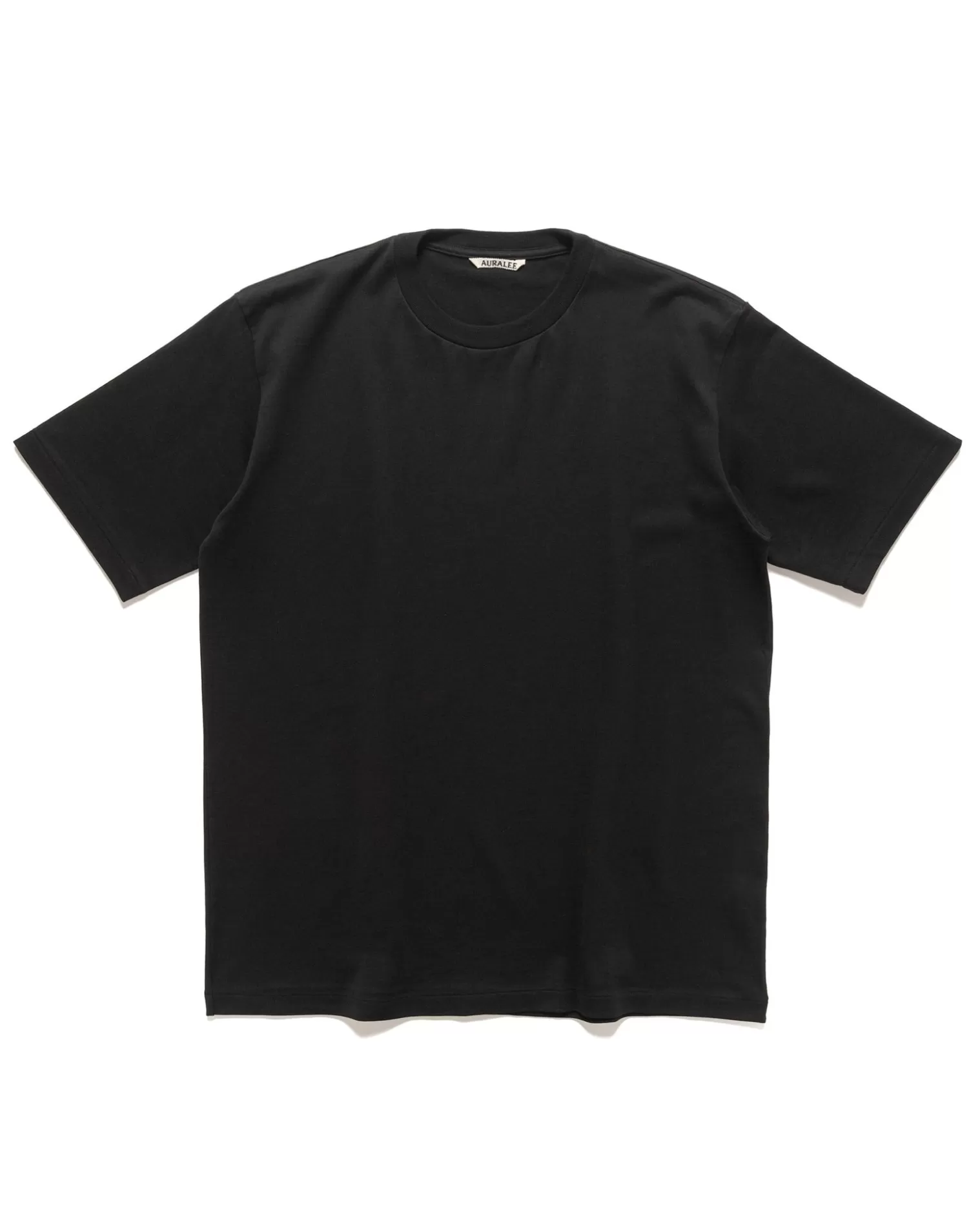 AURALEE Luster Plaiting Tee Black Online