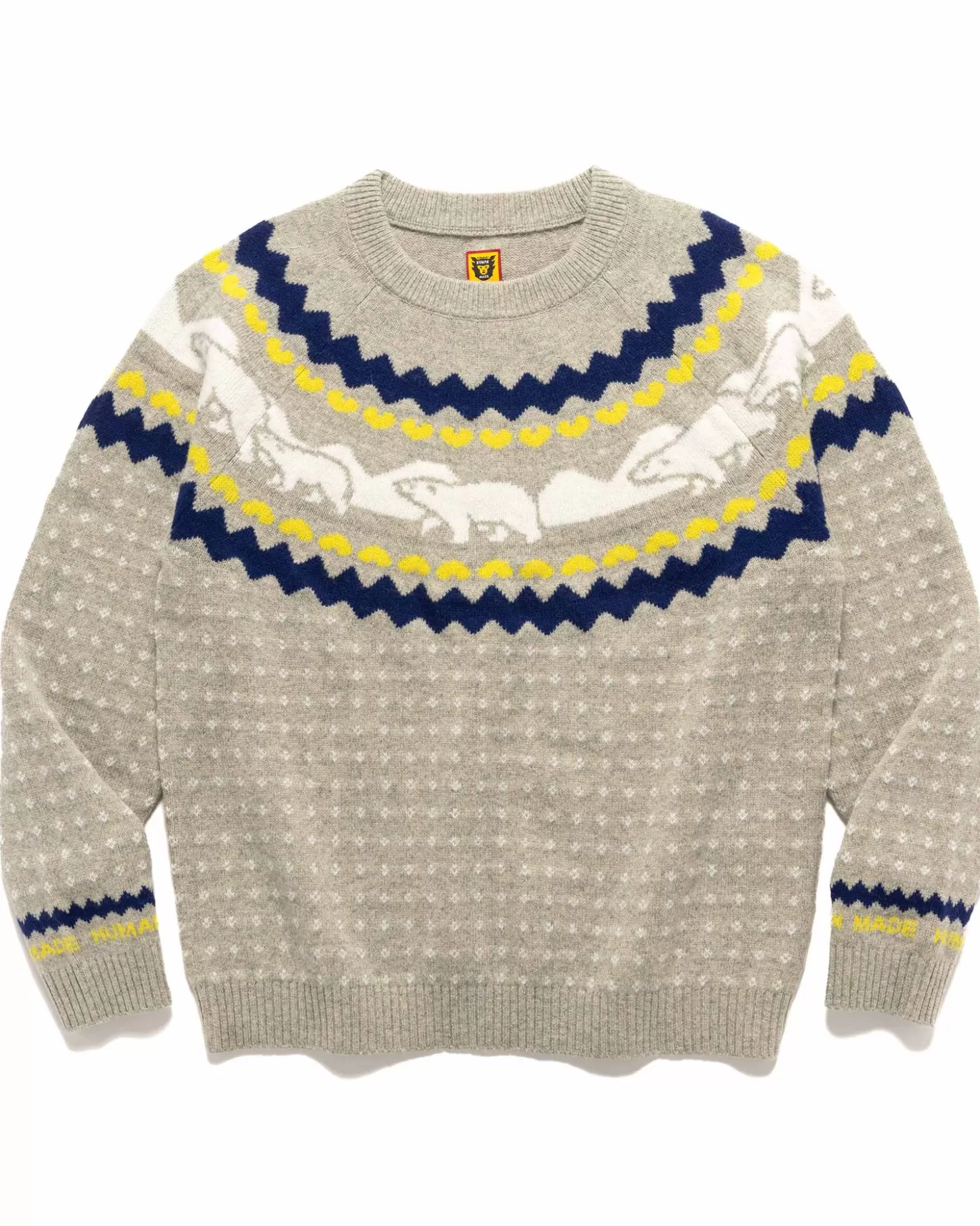 Human Made Nordic Jacqurd Knit Sweater Grey Store