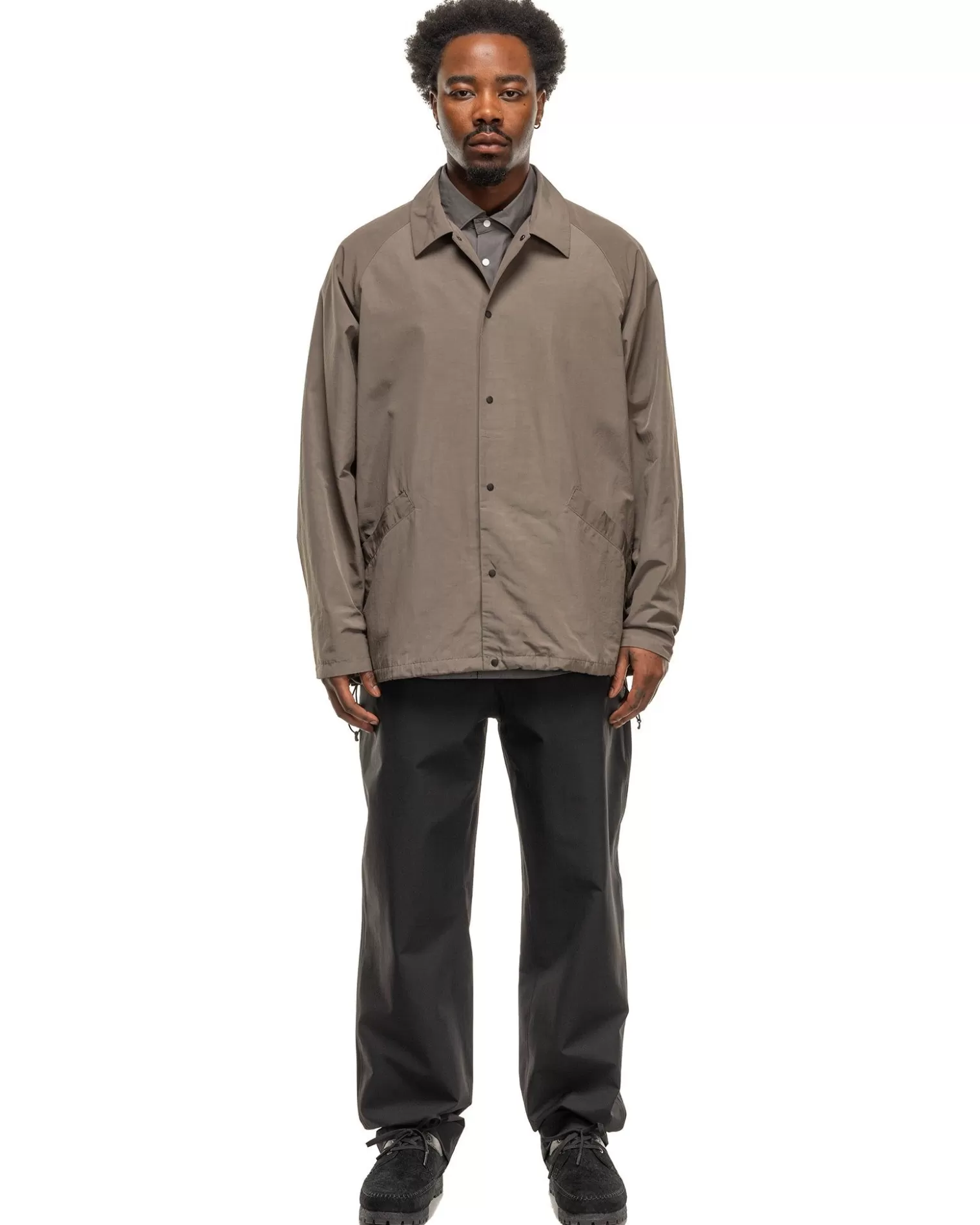 Goldwin Nylon Coach Jacket Taupe Gray Shop