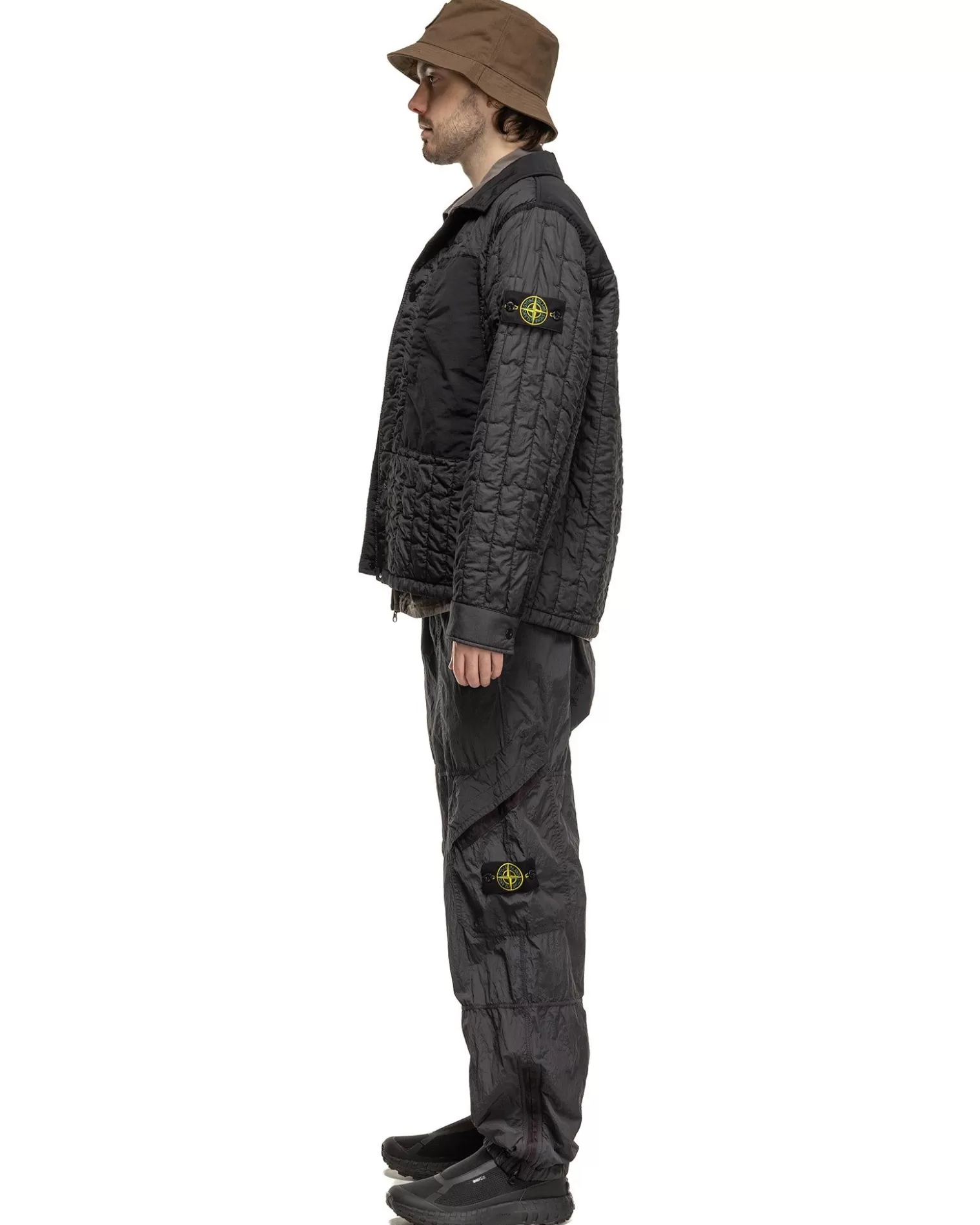 Stone Island Nylon Metal In Econyl® Regenerated Nylon Loose Fit Cargo Pants Charcoal Shop