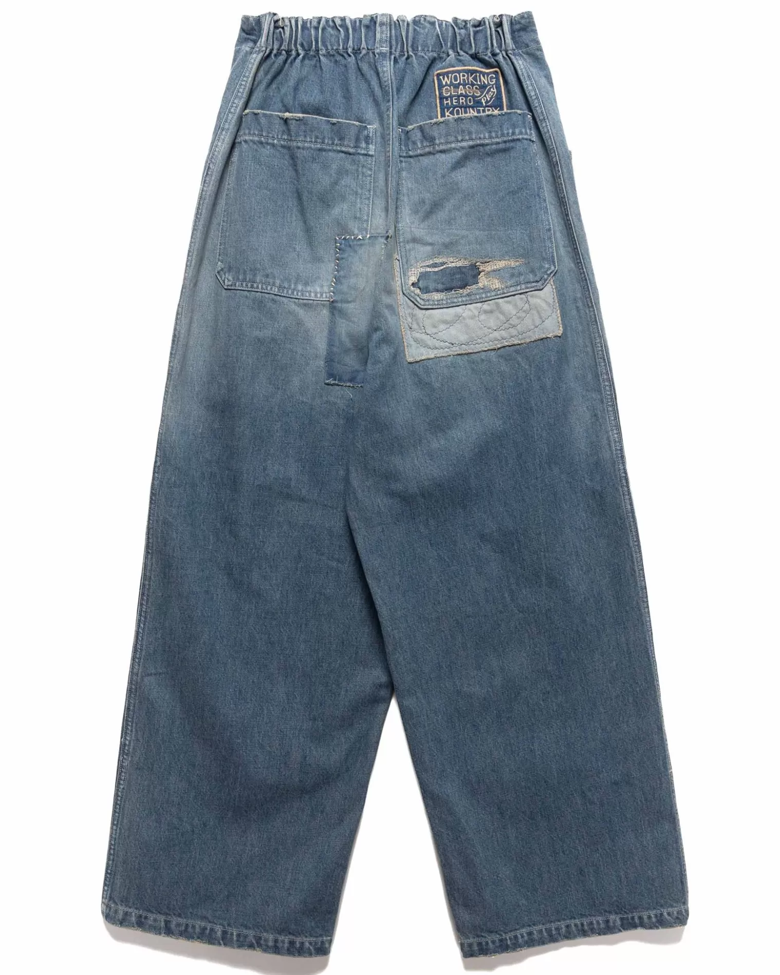 KAPITAL 14Oz Denim W-Knee Easy Baggy Pants (Dixie Lumber Remake) Pro New