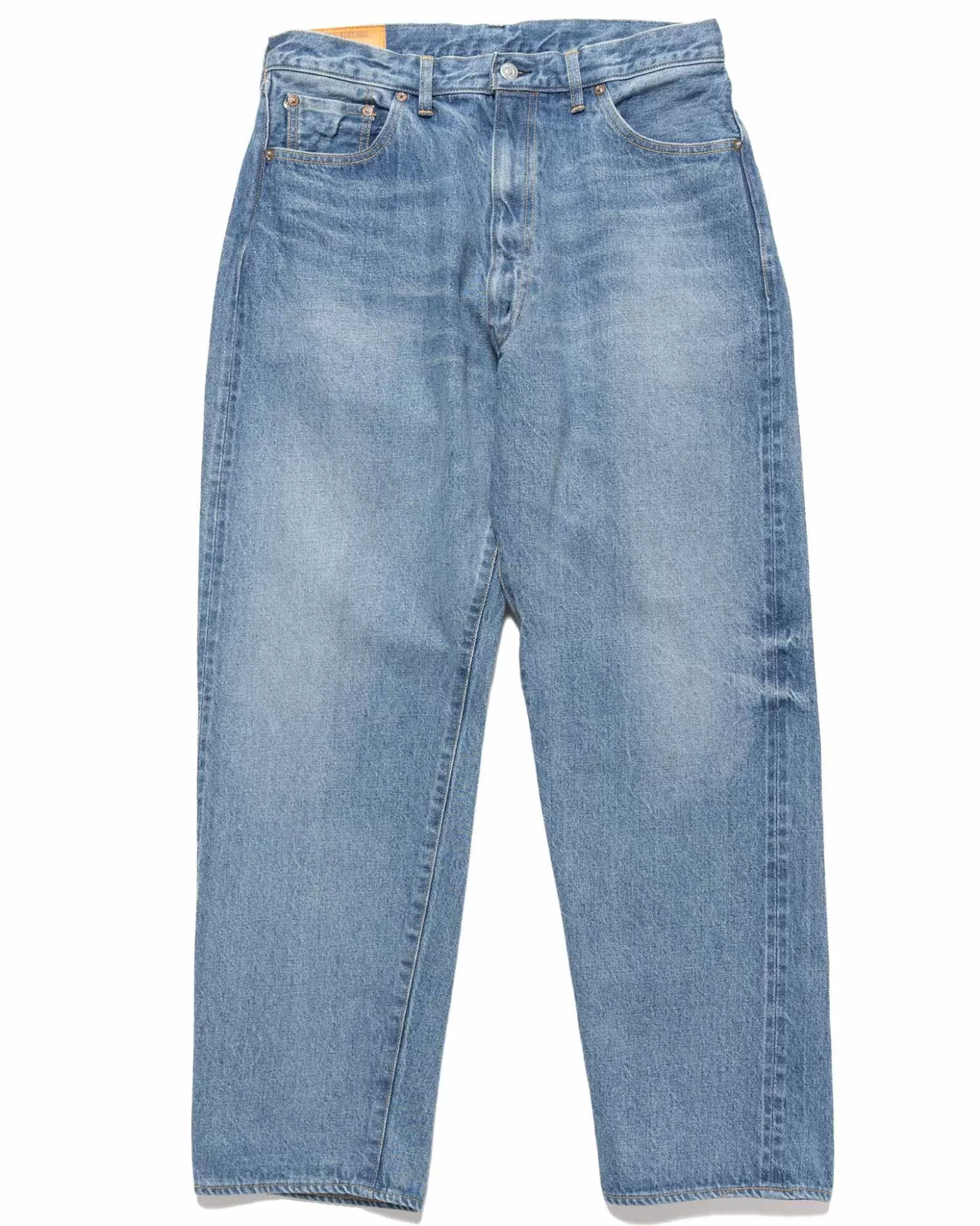KAPTAIN SUNSHINE 5P Zipper Front Denim Pants Indigo Vintage Wash Outlet