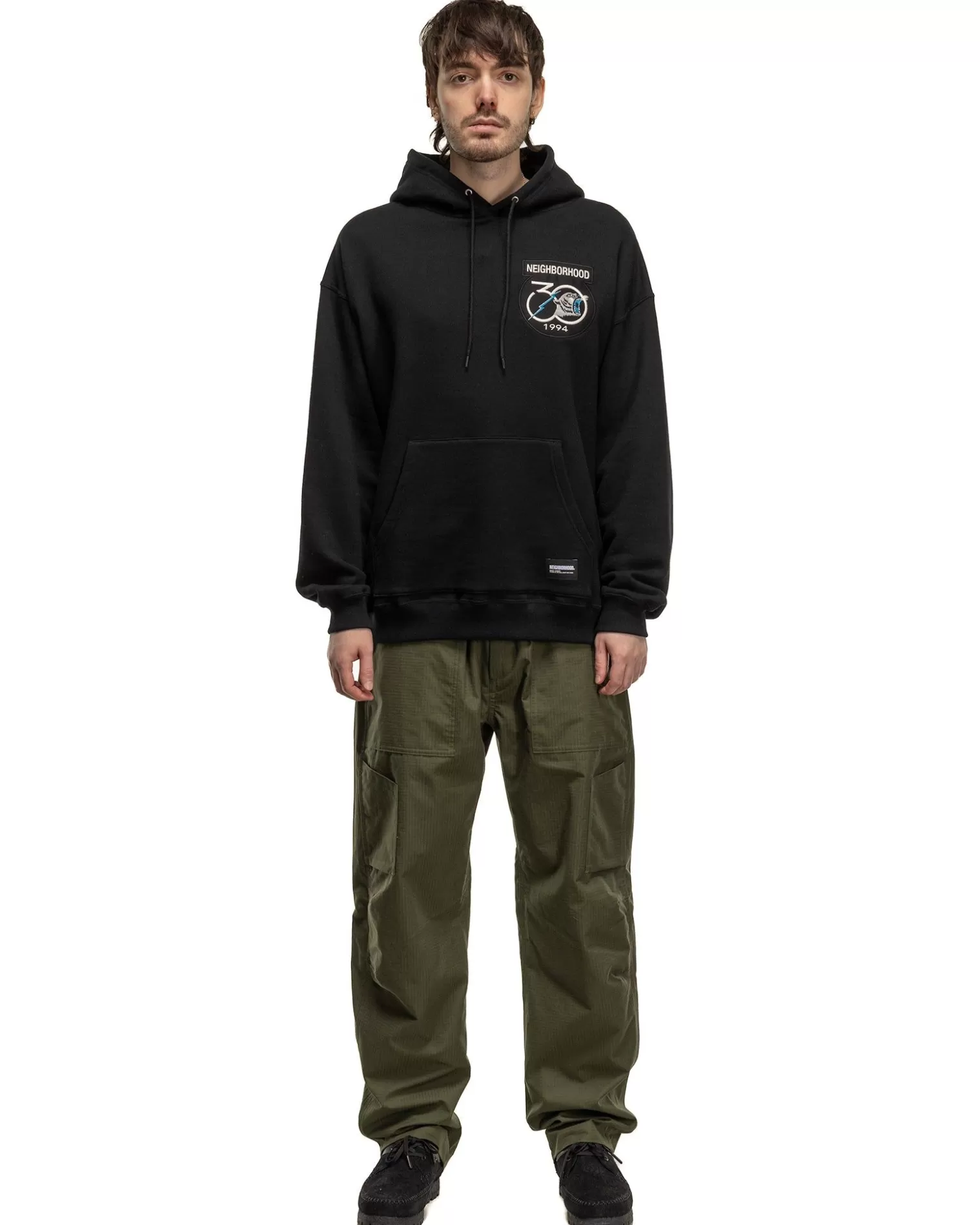 Neighborhood Patched Sweatparka Ls Black Outlet