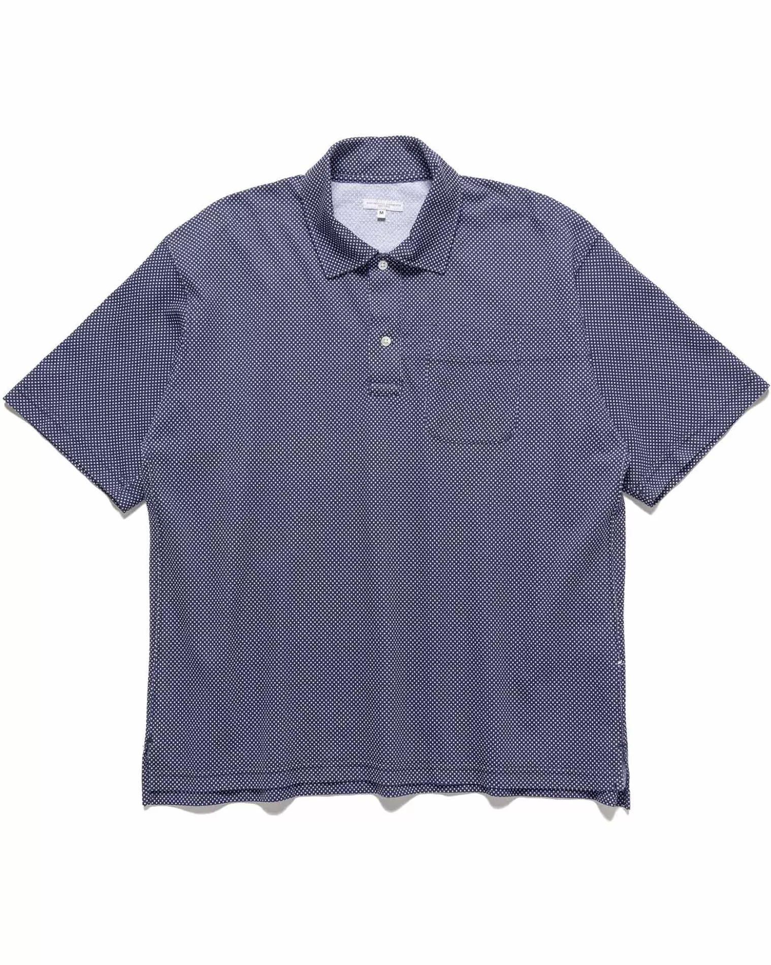 Engineered Garments Polo Shirt Polka Dot Pique Navy Hot