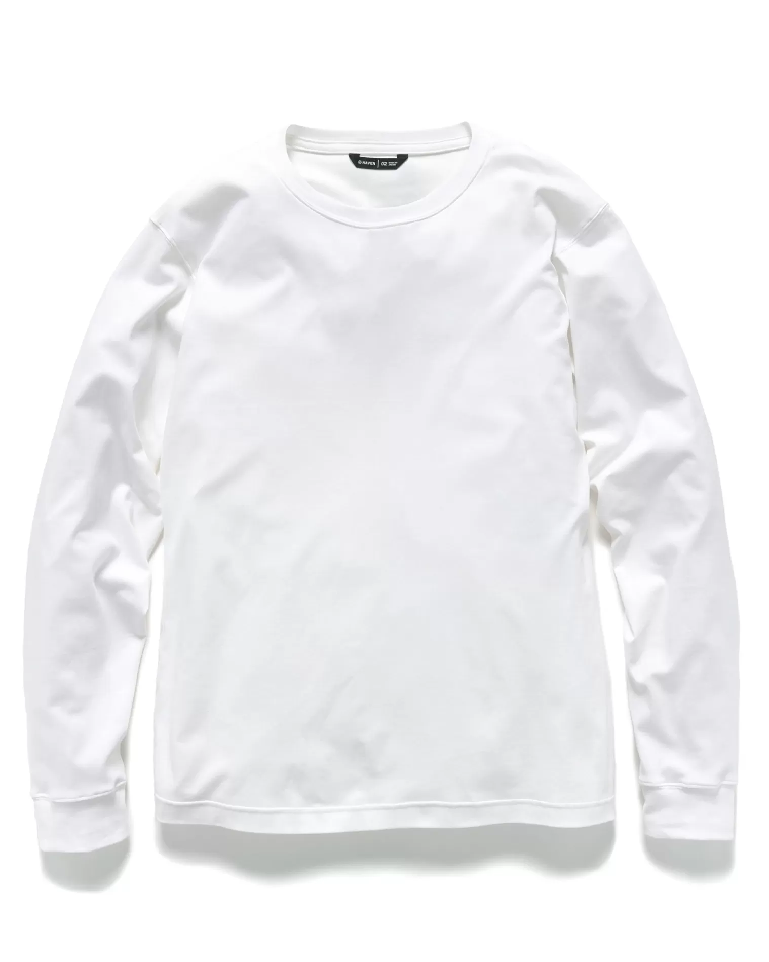 HAVEN Prime Standard Fit T-Shirt L/S-Suvin Cotton Jersey White Shop