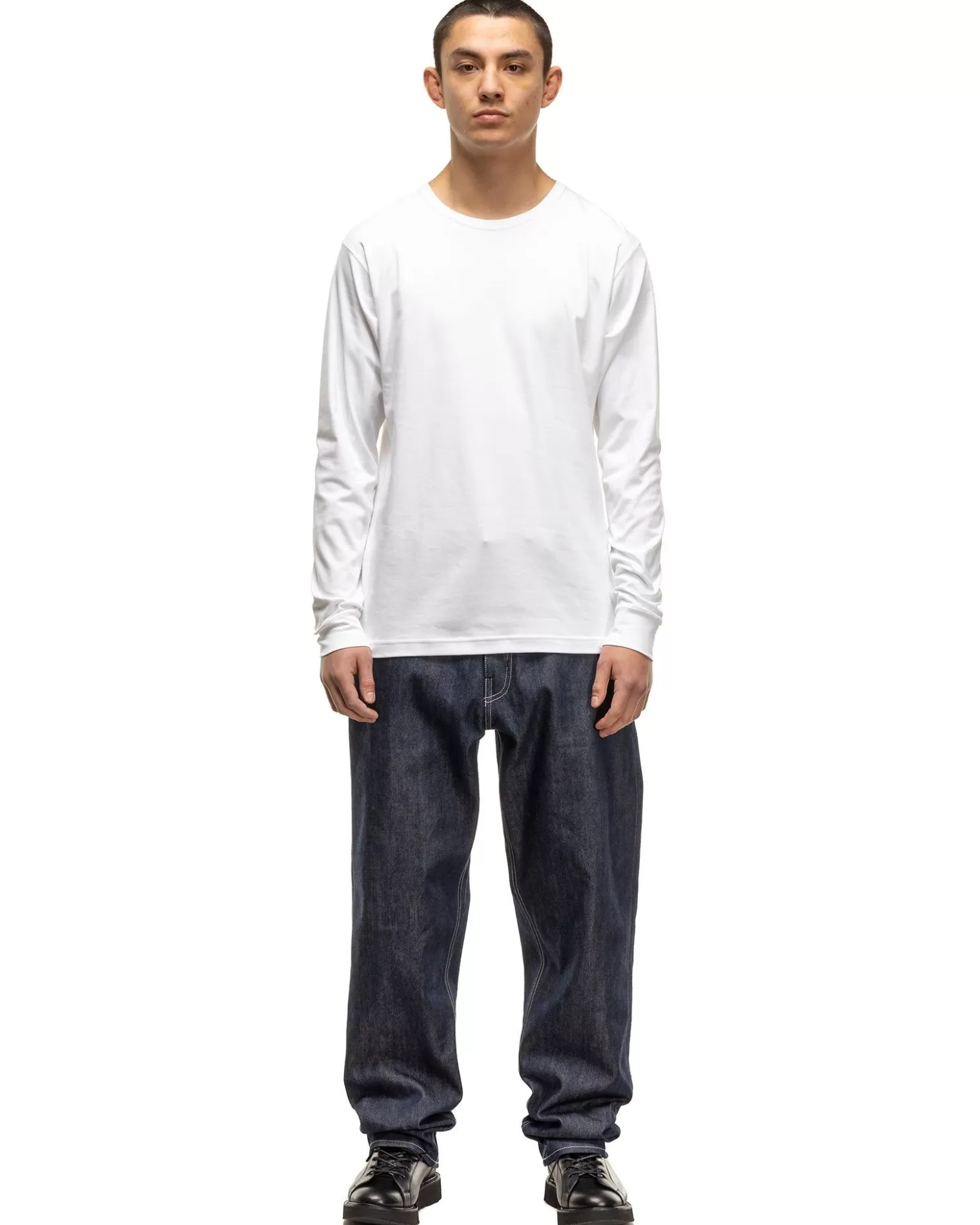 HAVEN Prime Standard Fit T-Shirt L/S-Suvin Cotton Jersey White Shop