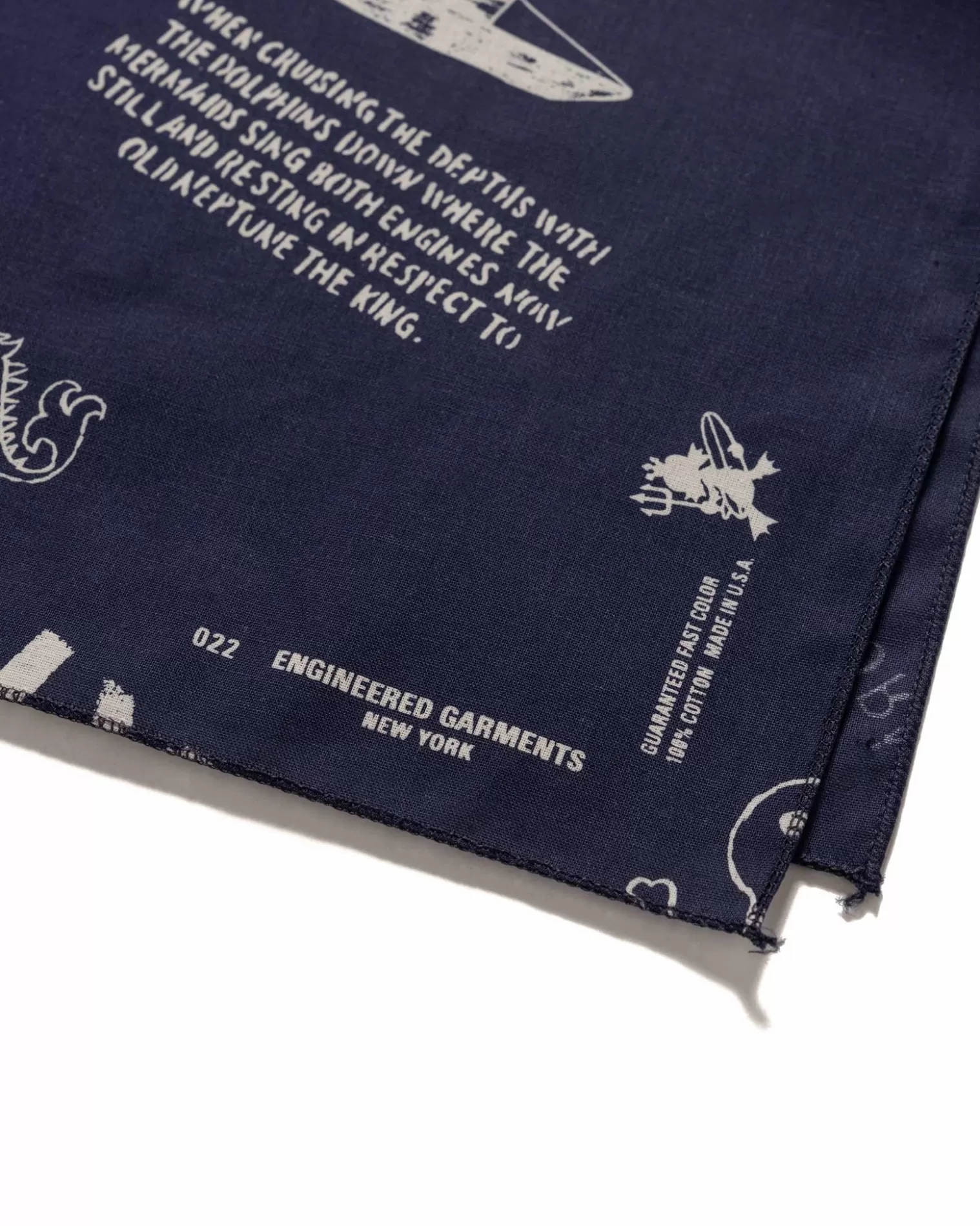 Engineered Garments Printed Bandana Ny Navy Cheap