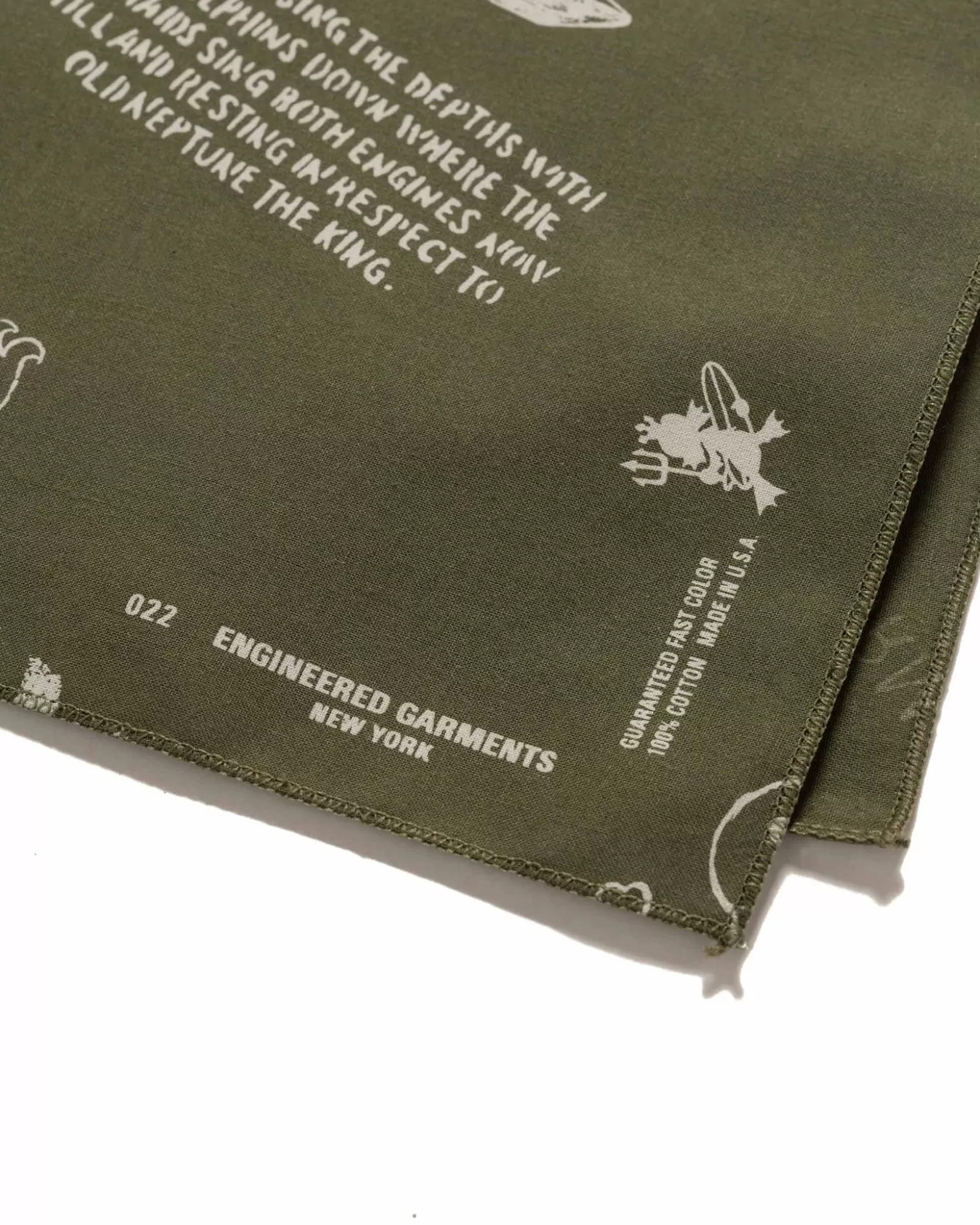 Engineered Garments Printed Bandana Ny Olive Cheap