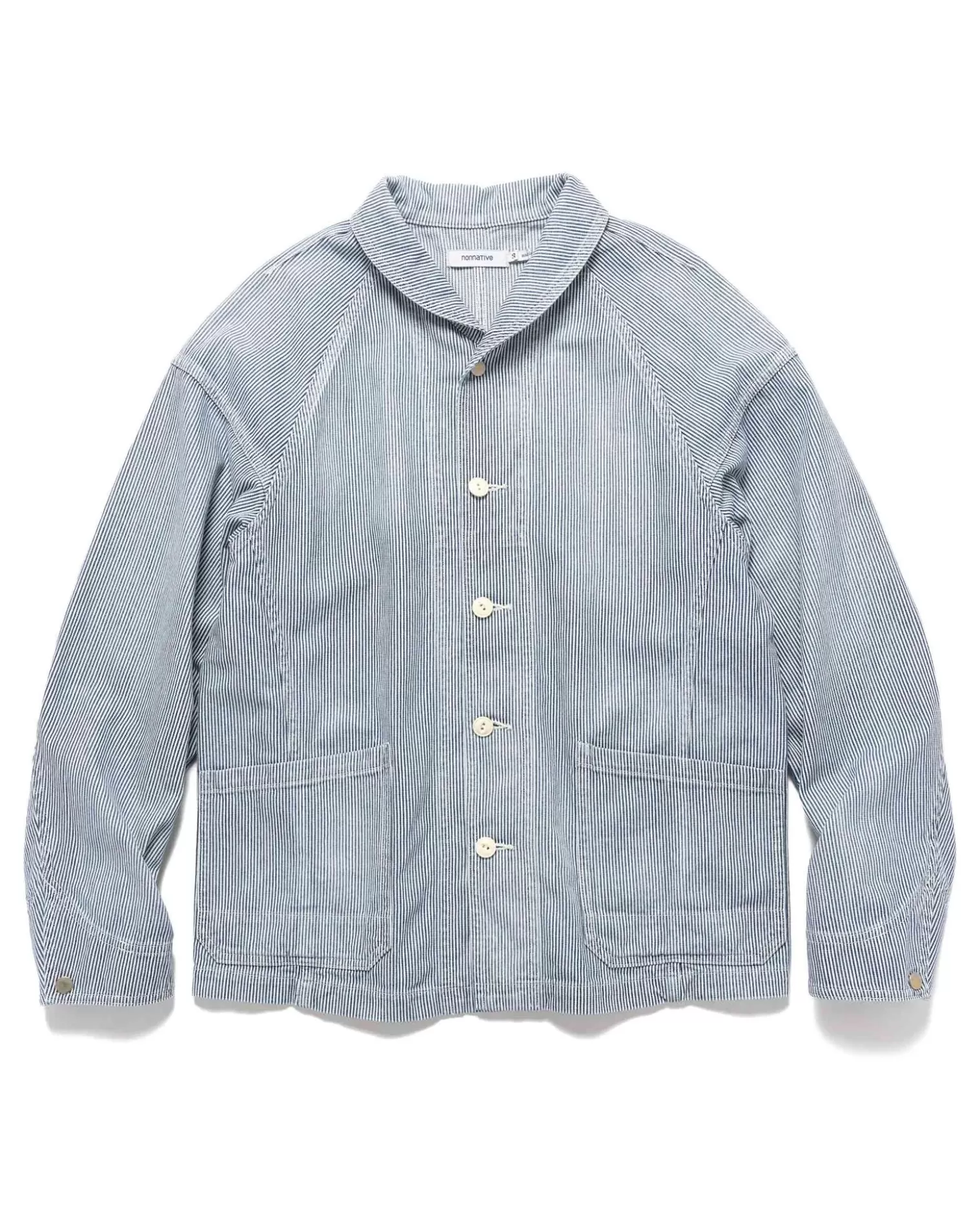 nonnative Rancher Jacket Cotton 10Oz Hickory Navy Stripe Flash Sale