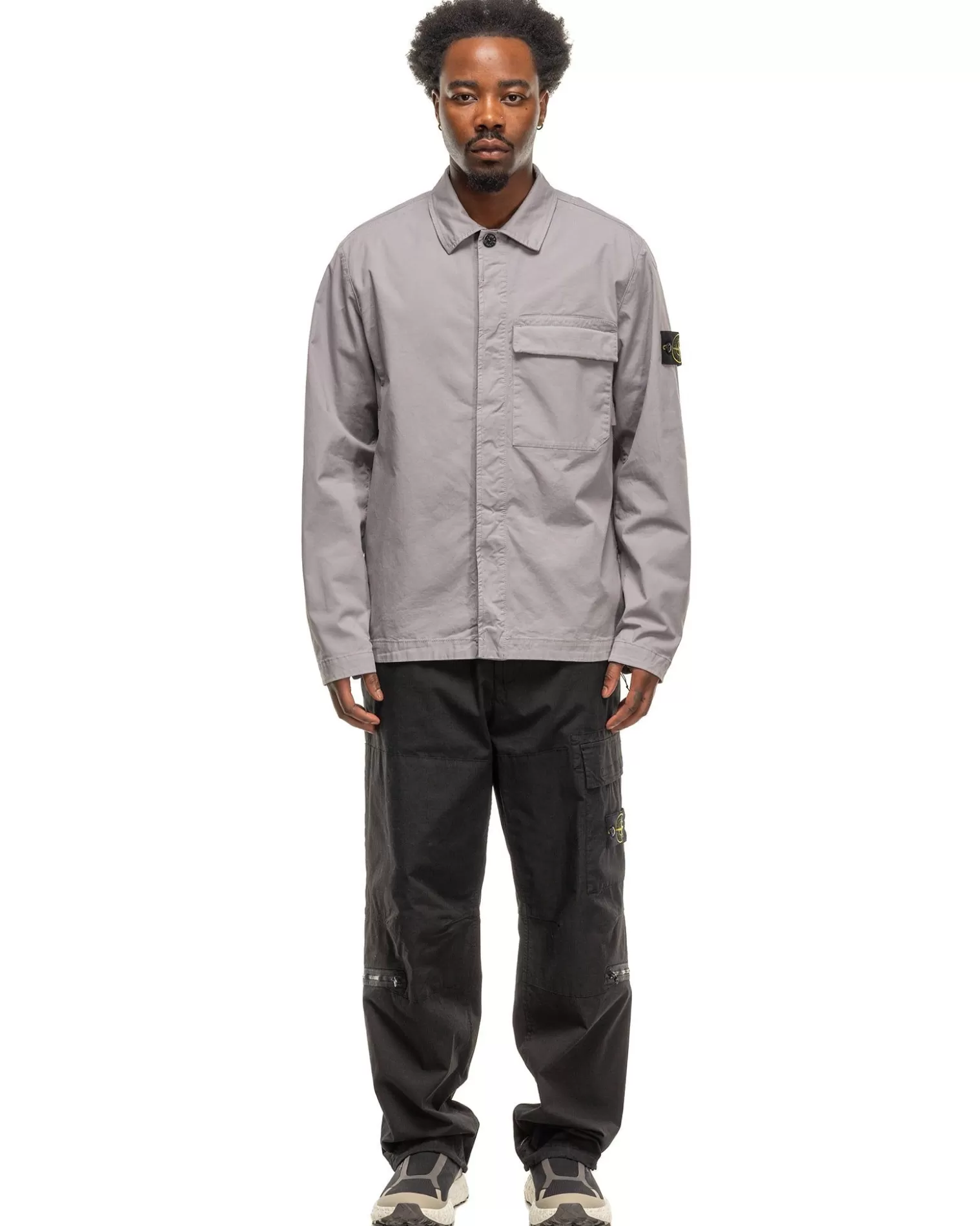 Stone Island Regular Fit Overshirt Dust Shop
