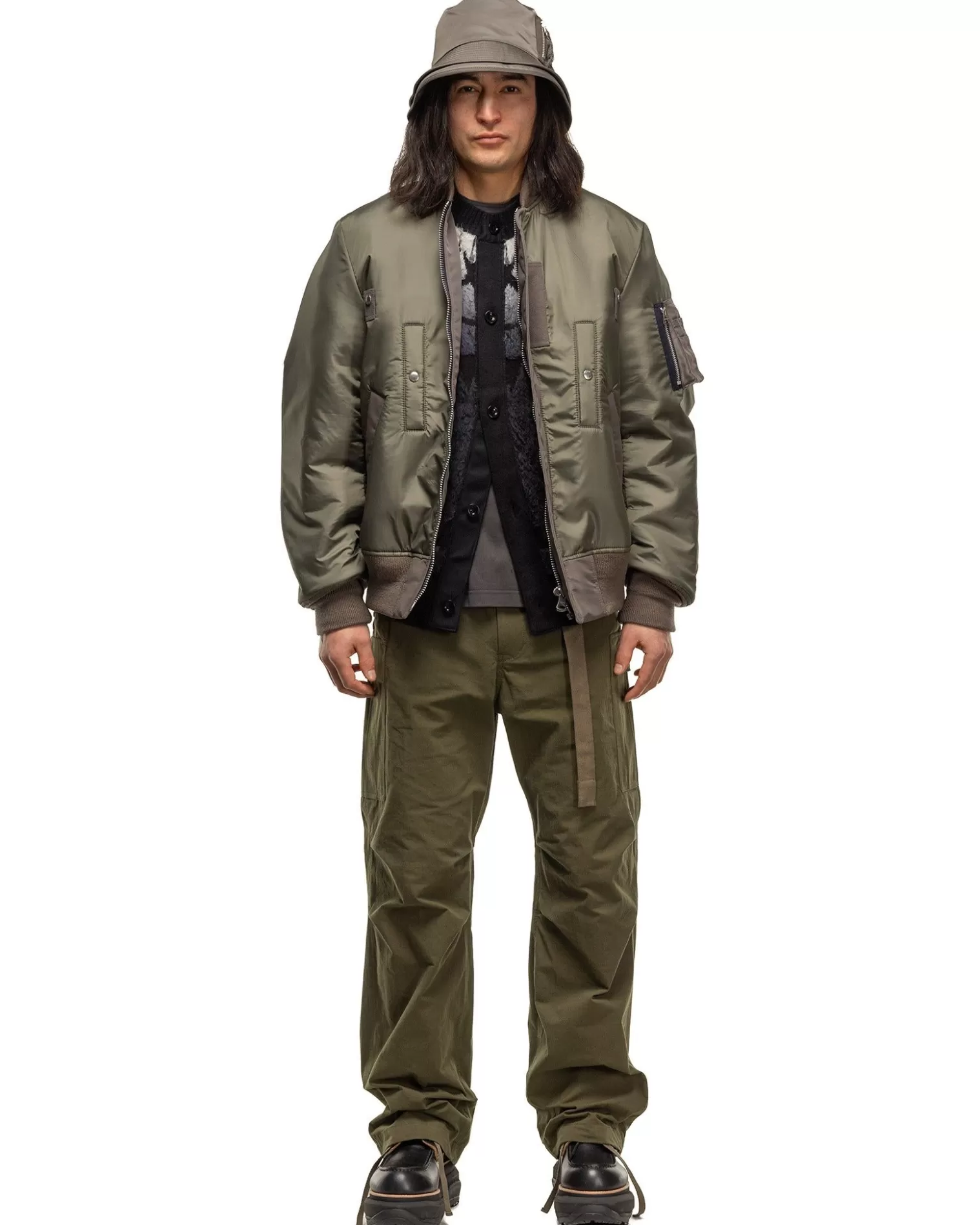 sacai Rip Stop Pants Khaki Clearance