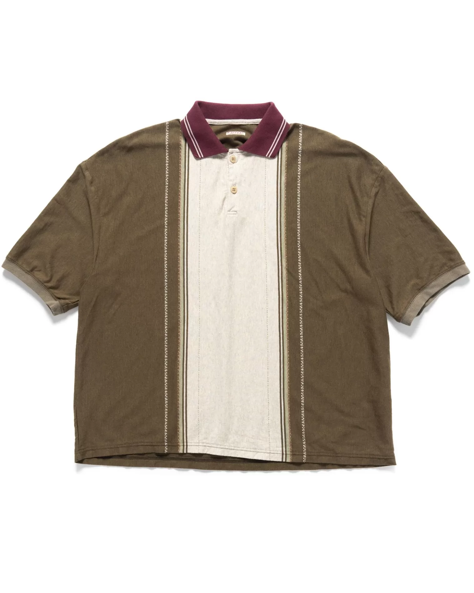 KAPITAL Tequila Jacquard Jersey Box Polo Brown Sale