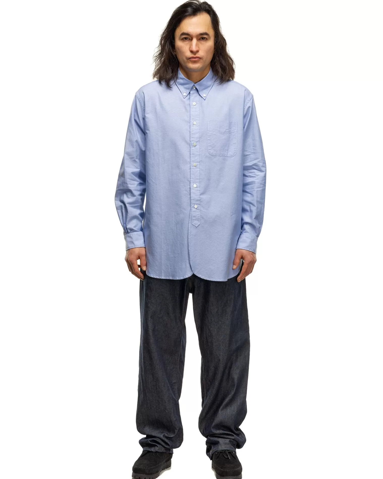 Engineered Garments 19Th Century Bd Shirt Cotton Oxford Blue Sale