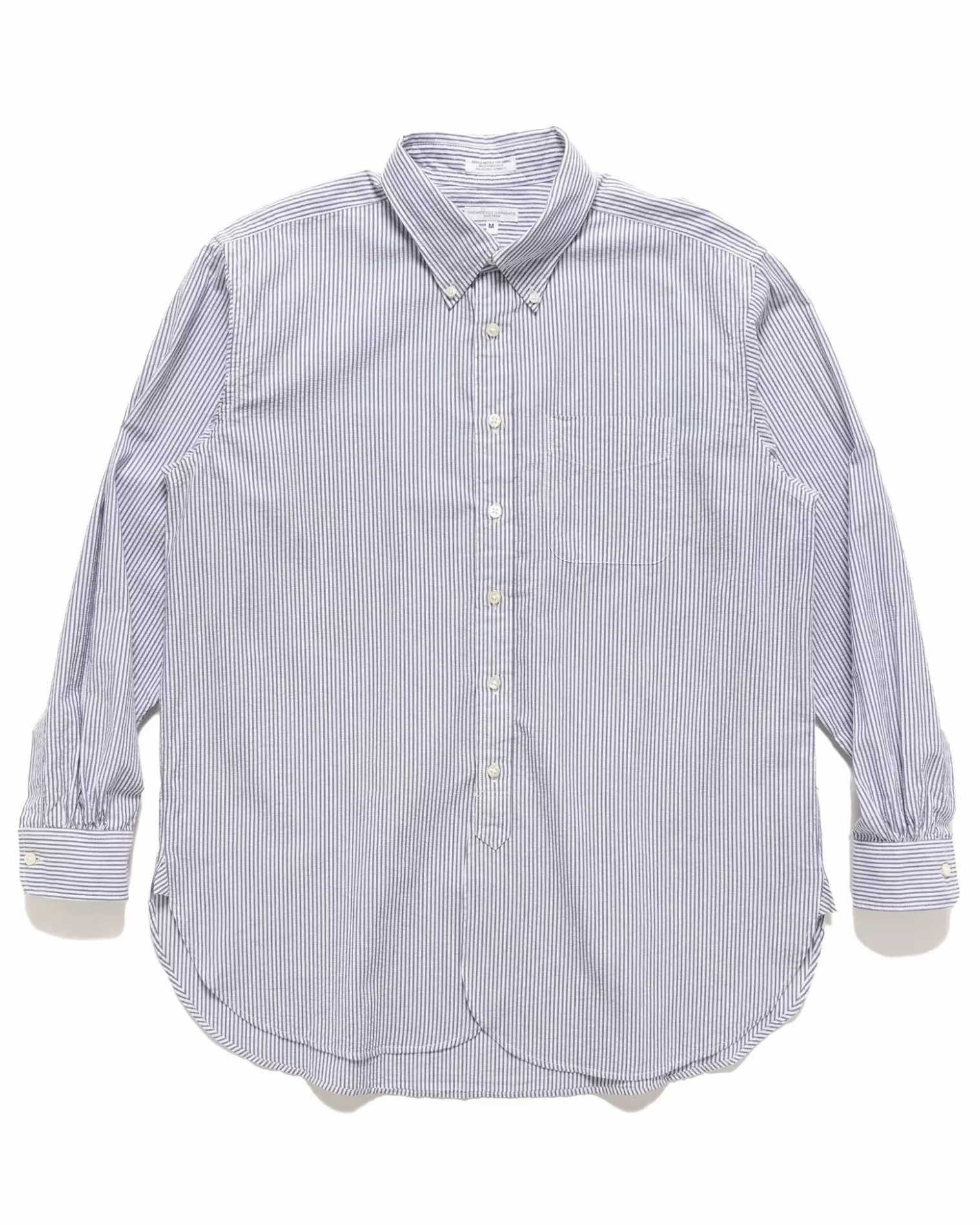 Engineered Garments 19Th Century Bd Shirt Cotton Seersucker Navy/White Sale