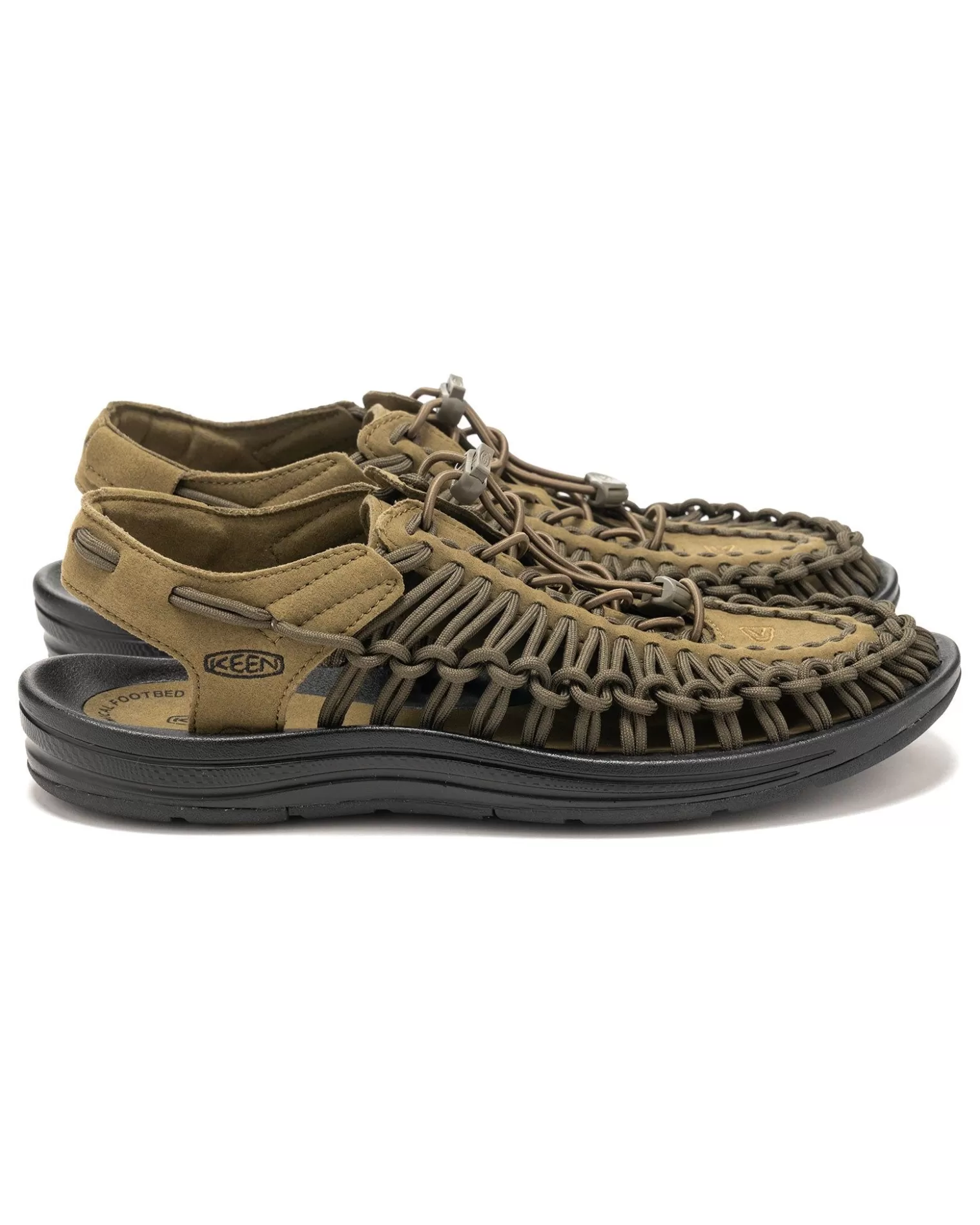 KEEN Uneek Cord Sandals Dark Olive/Black Shop