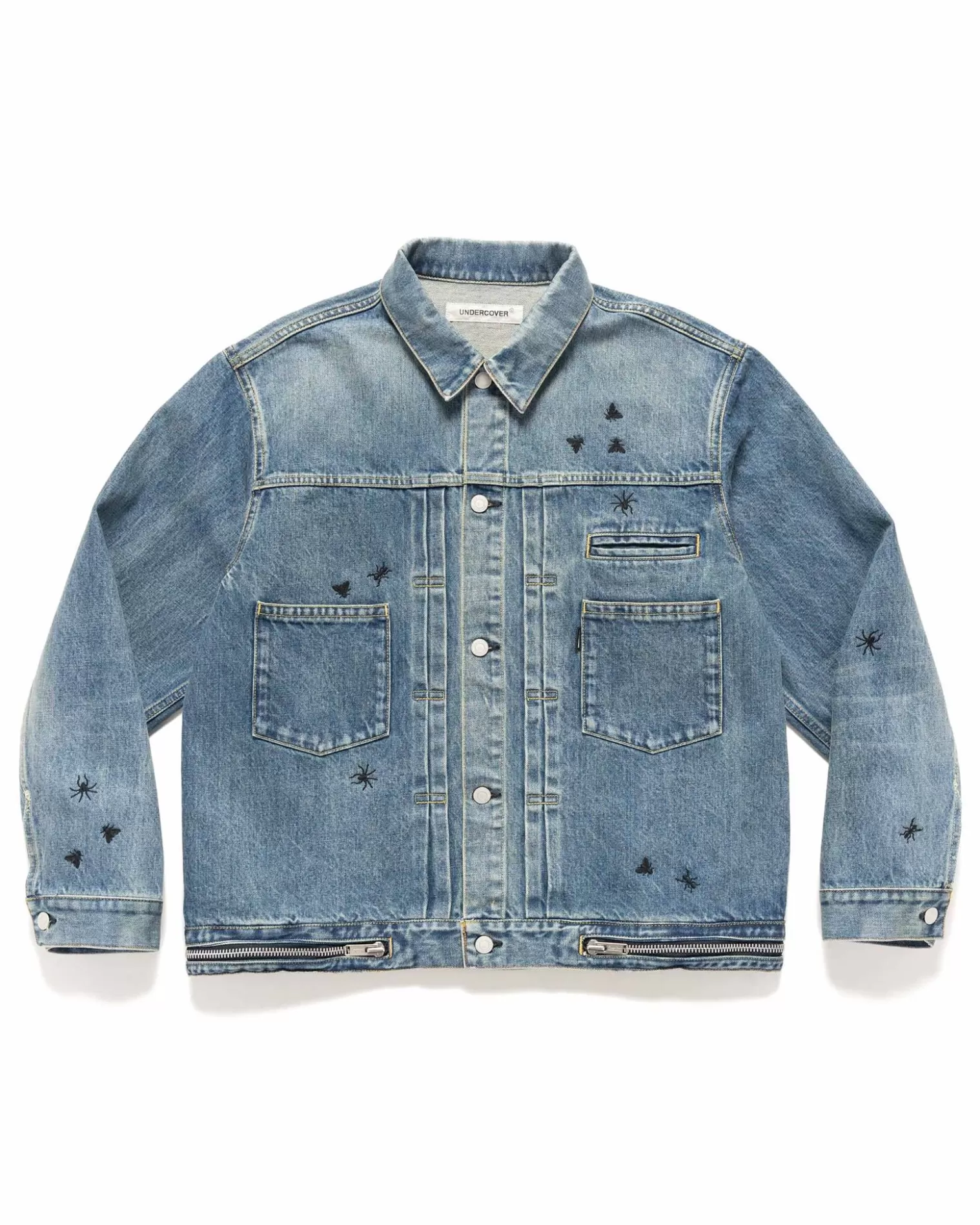 Undercover Up1D4203 Blouson Light Blue Indigo Discount