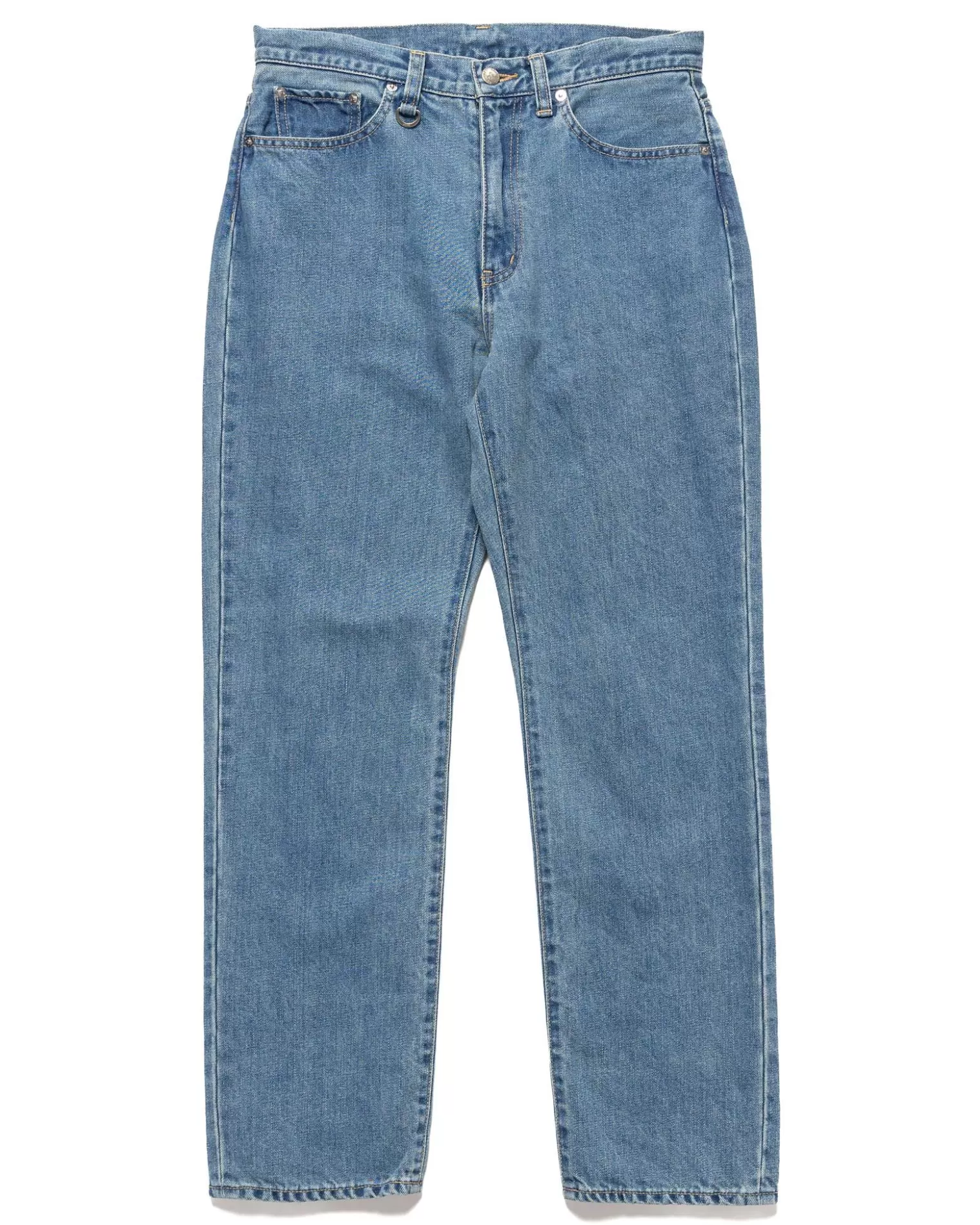 Sophnet. Washed Linen Denim Standard Pants Light Indigo Best